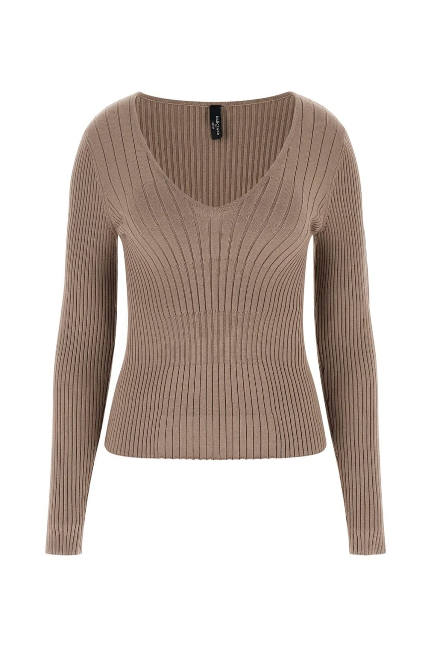 AGATHE LS VN TOP SWE SILK TAUPE 5