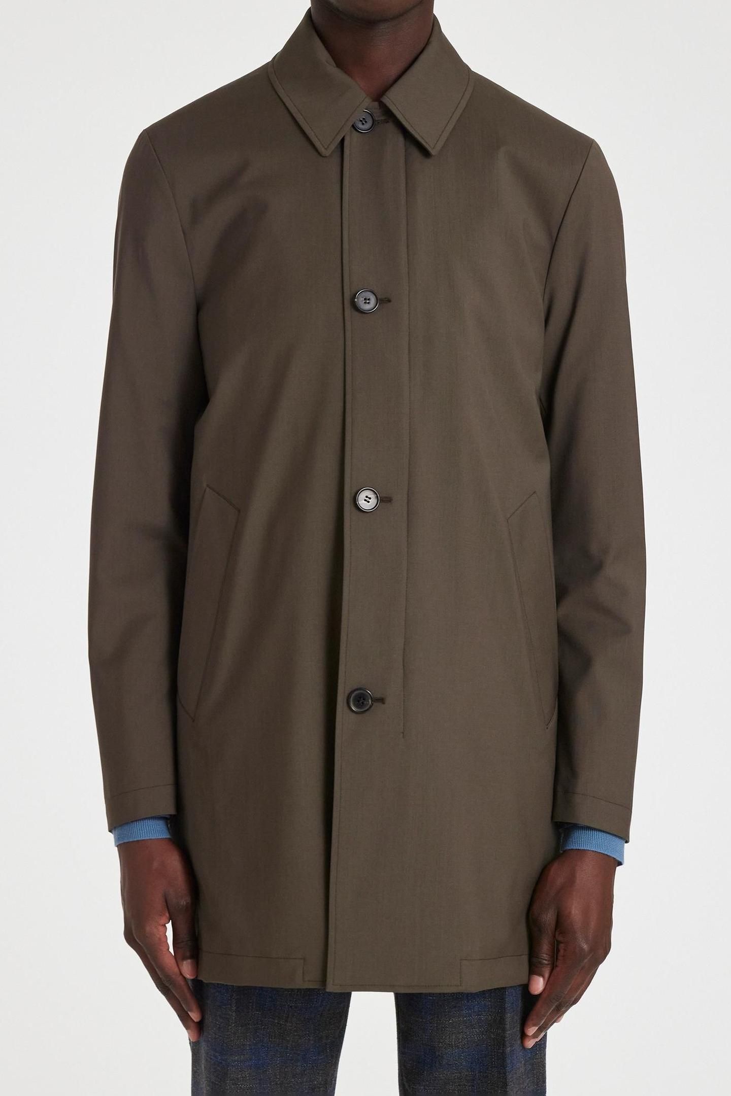 MENS REGULAR FIT COAT WITH GILET SLATE 1