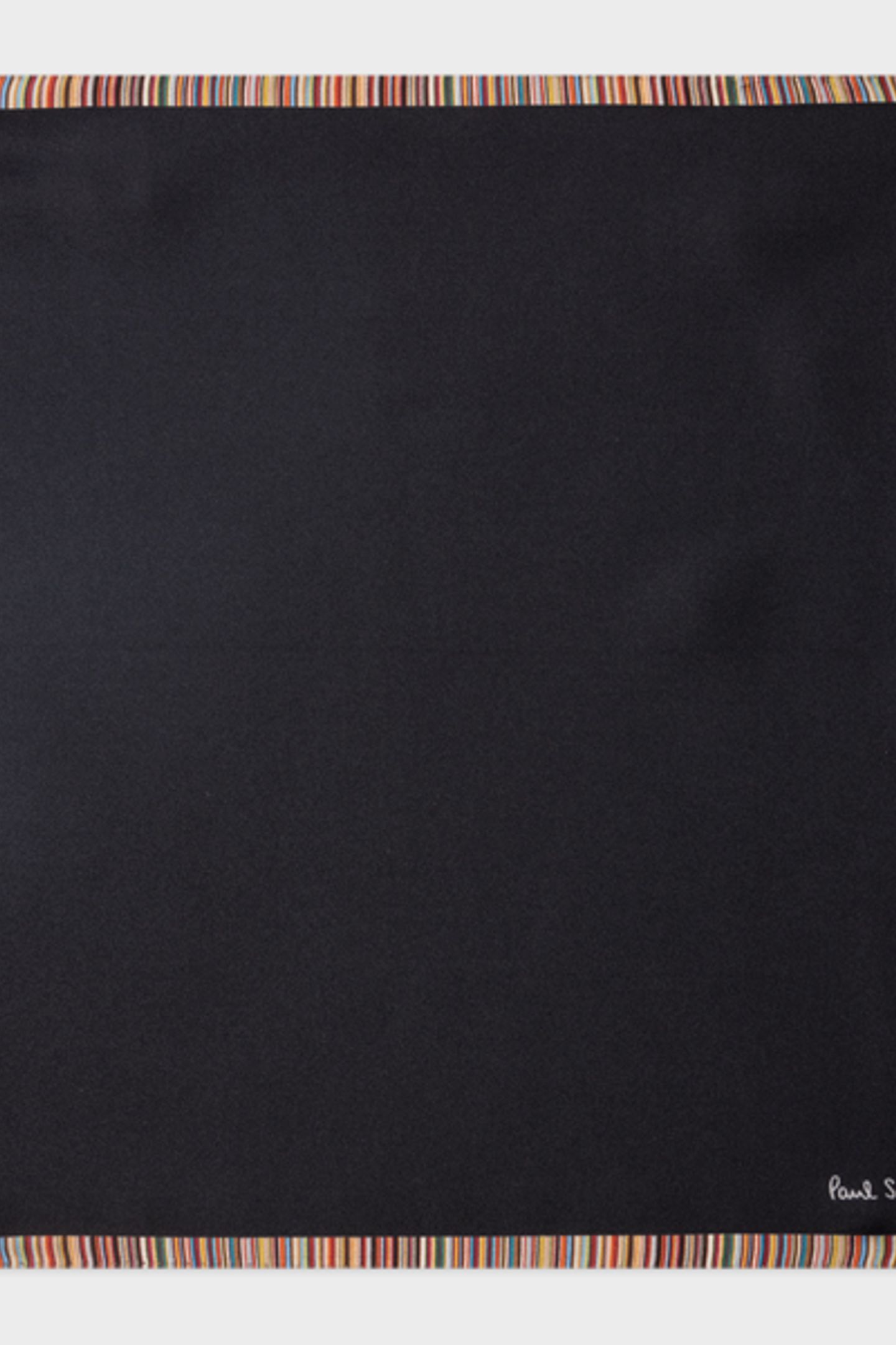 MEN POCKET SQ SIGNTR EDGE BLACK 2