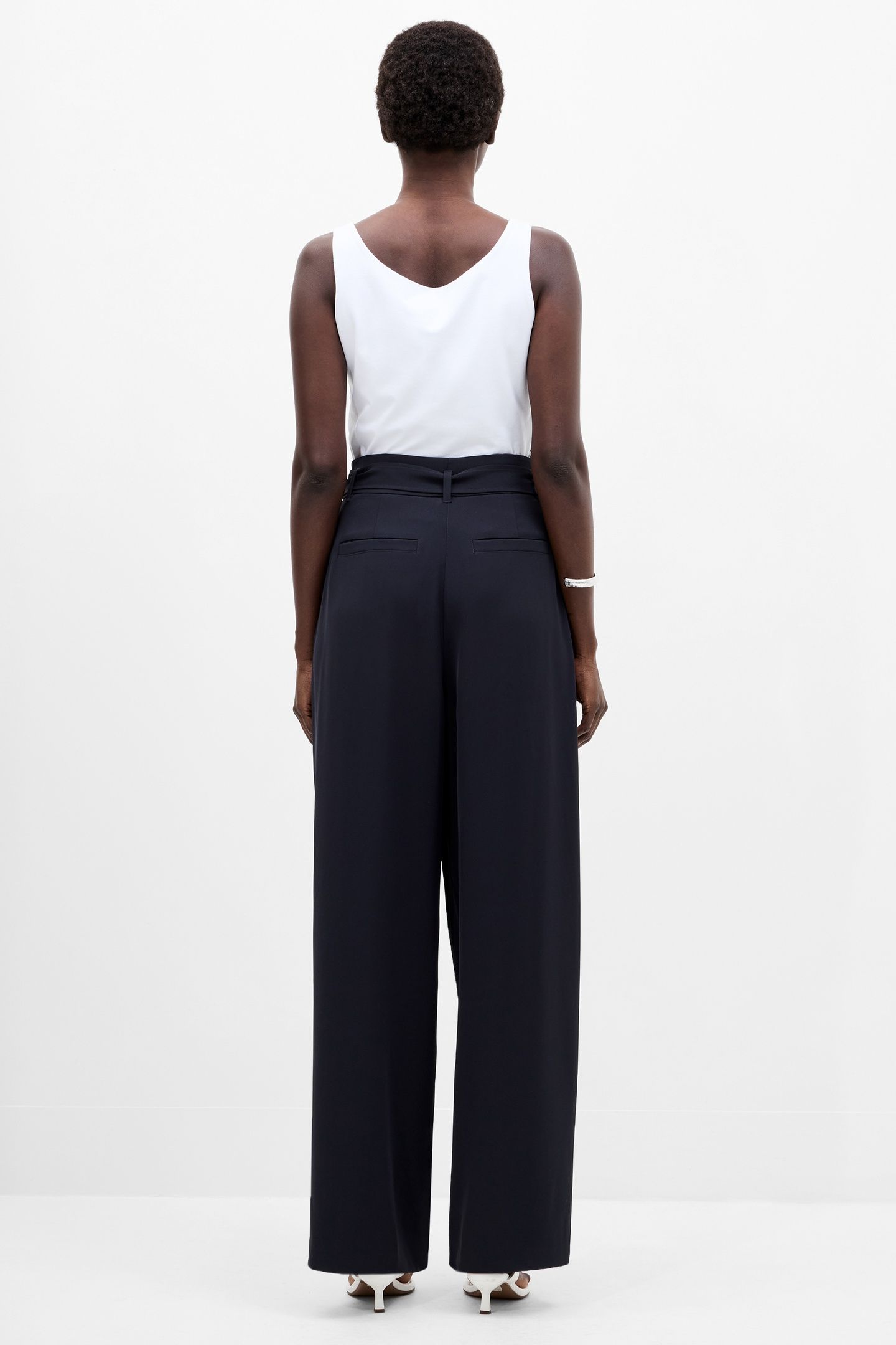 VINNIE D.RING BELTED TROUSER NAVY NAVY 3