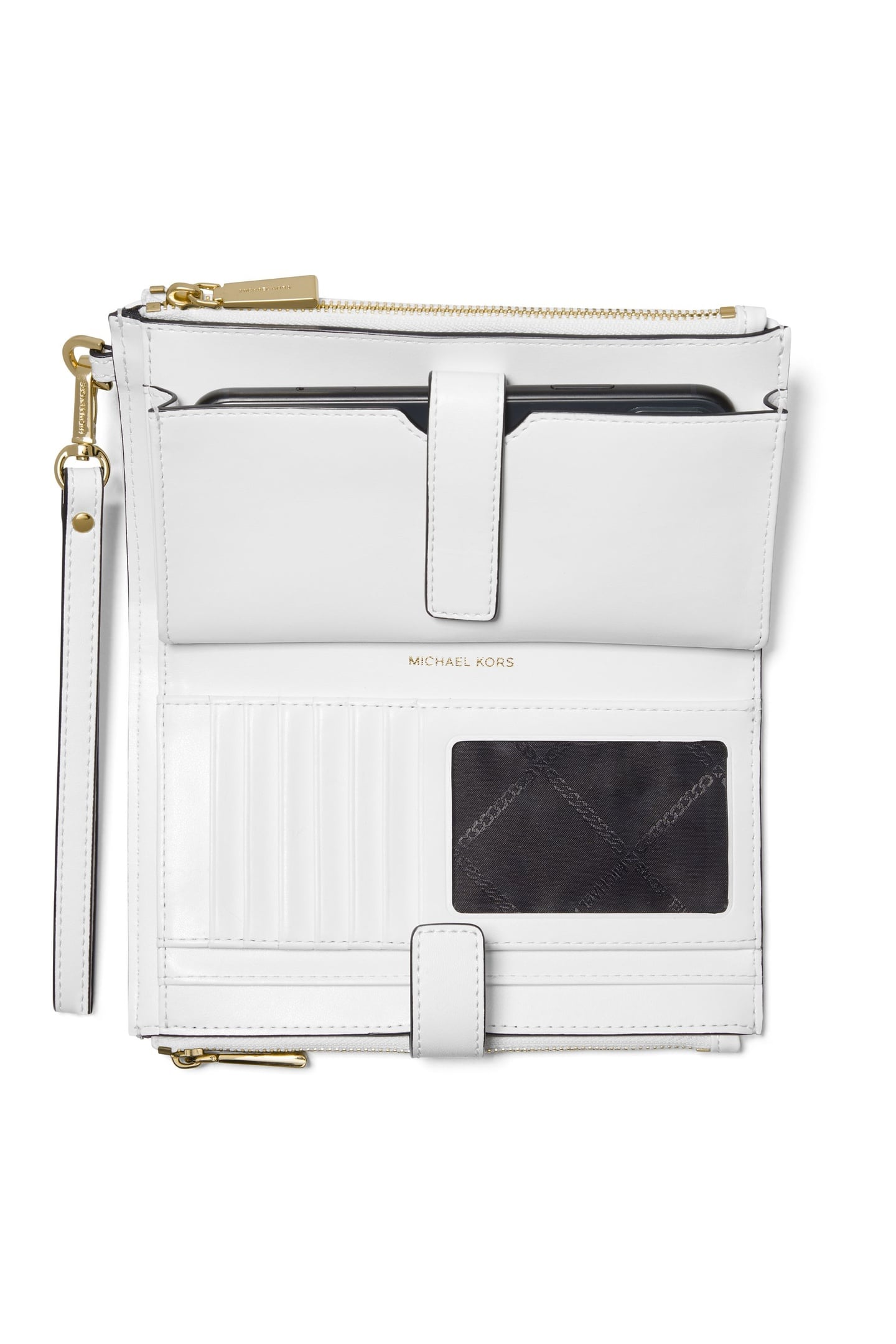 DOUBLE ZIP WRISTLET BLACK/OPTIC WHITE 2