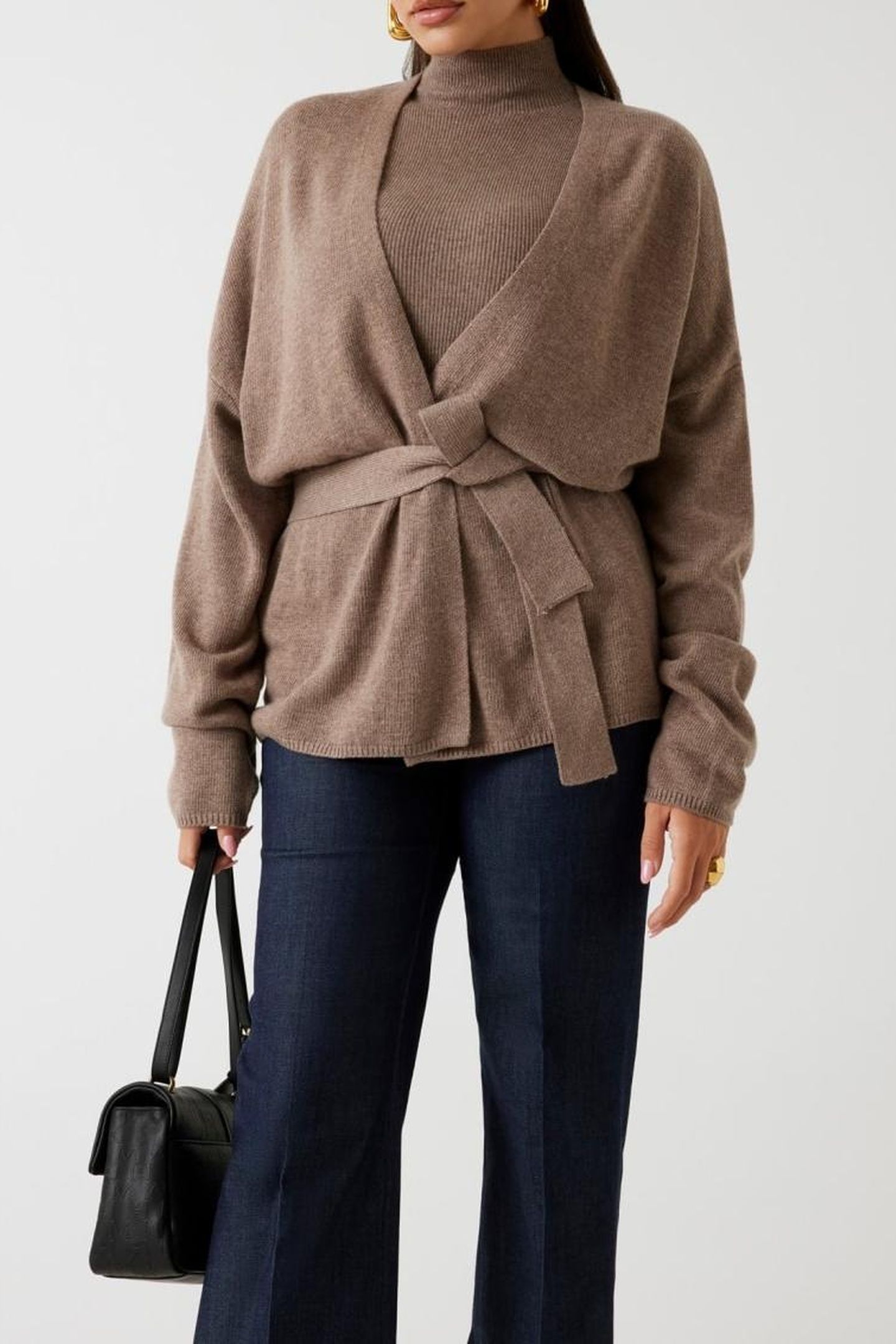 AFRAH KIMONO OVER CA SILK TAUPE HEATHER 1