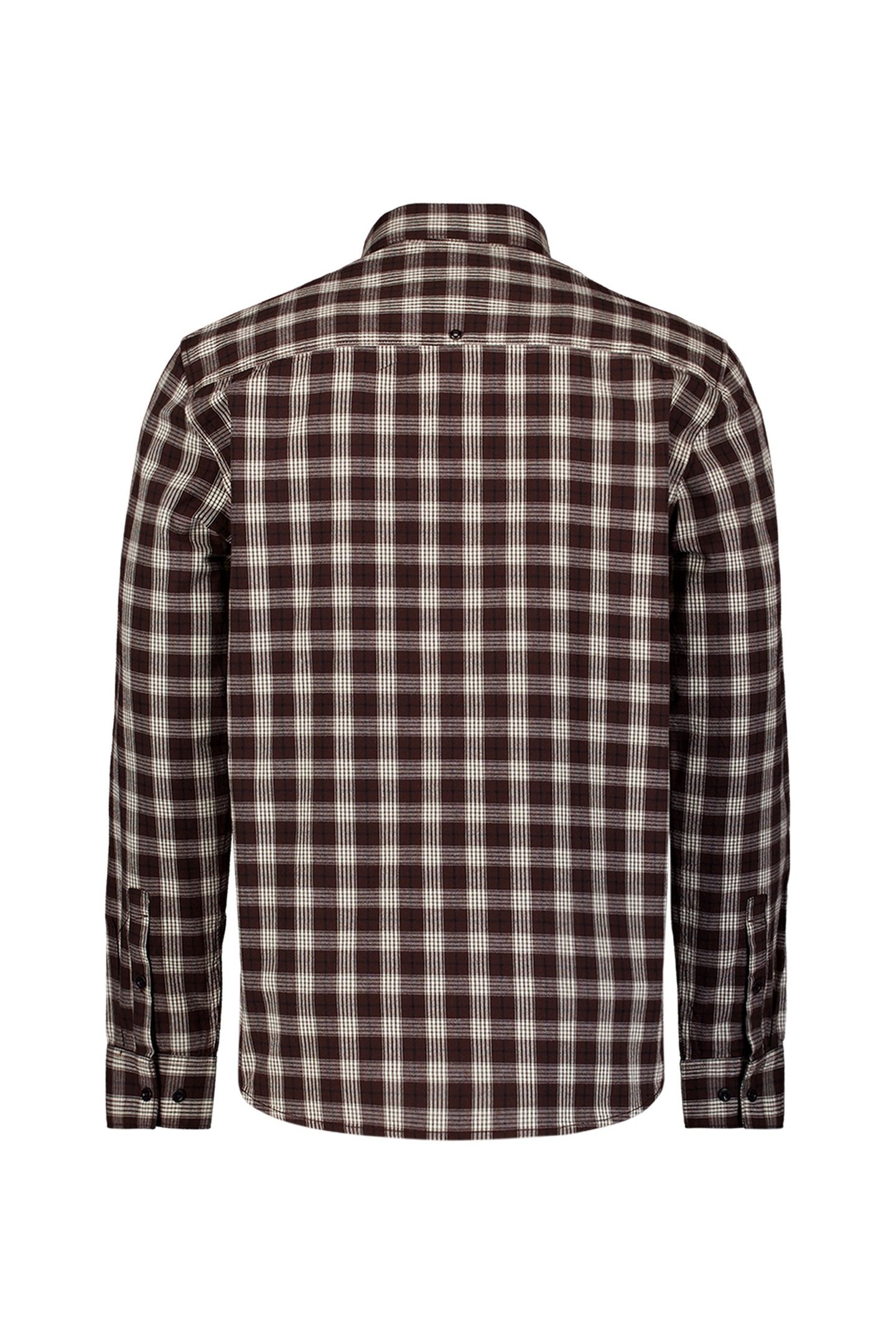 SHIRT YARN DYED CHECK DARK BROWN 5