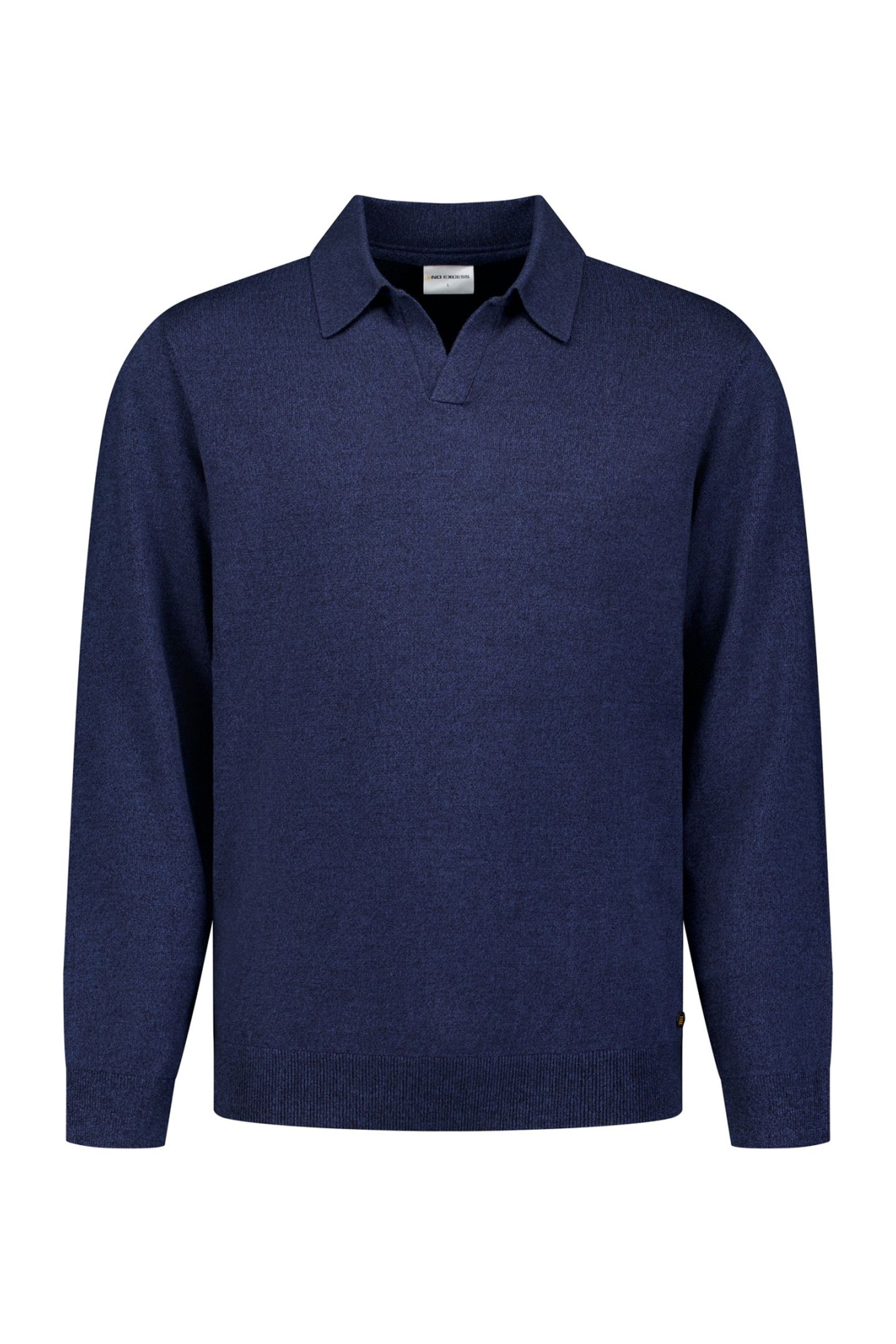 PULLOVER V POLO MELANGE NAVY 5