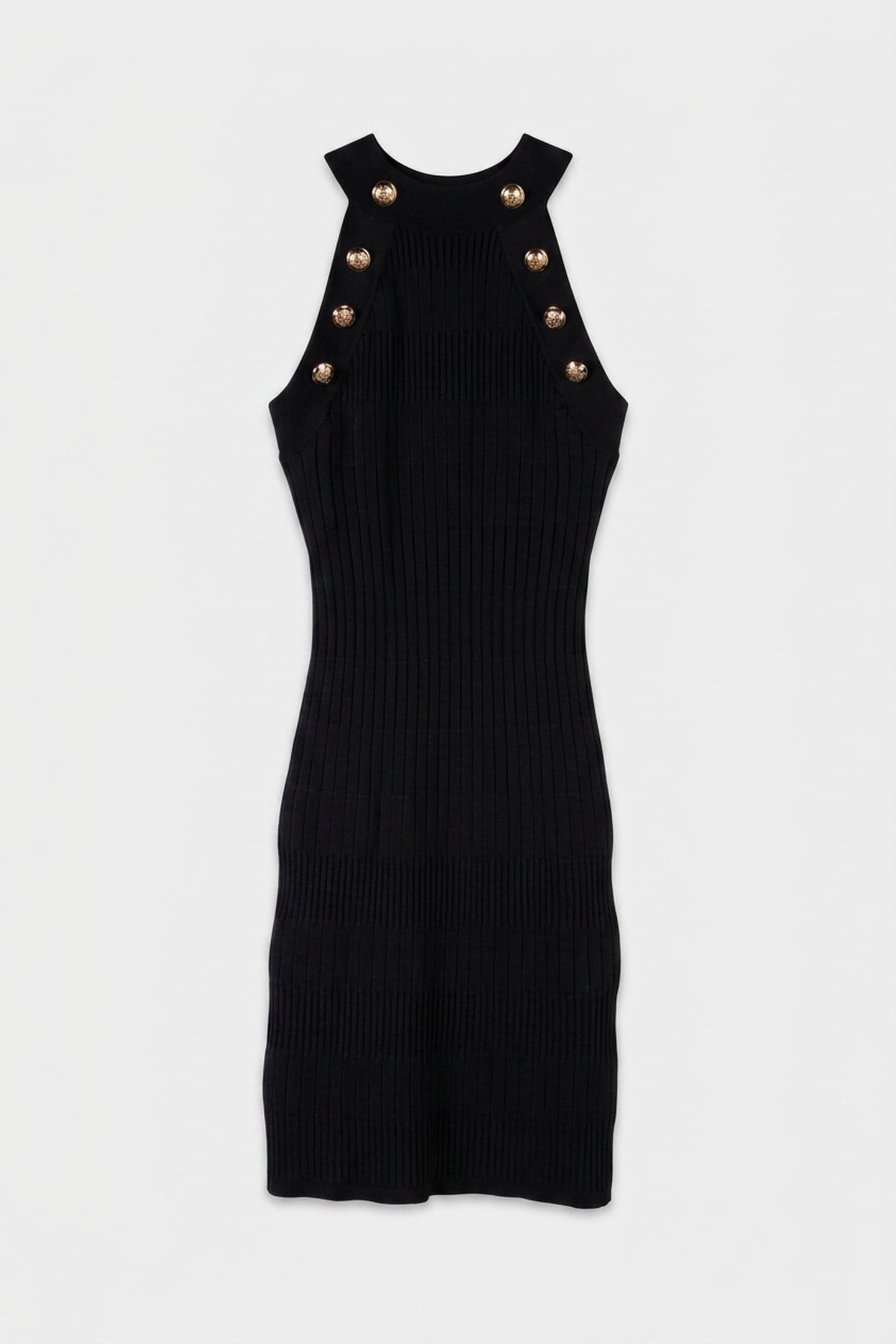 JANET RIBBED HN DRES JET BLACK A996 3