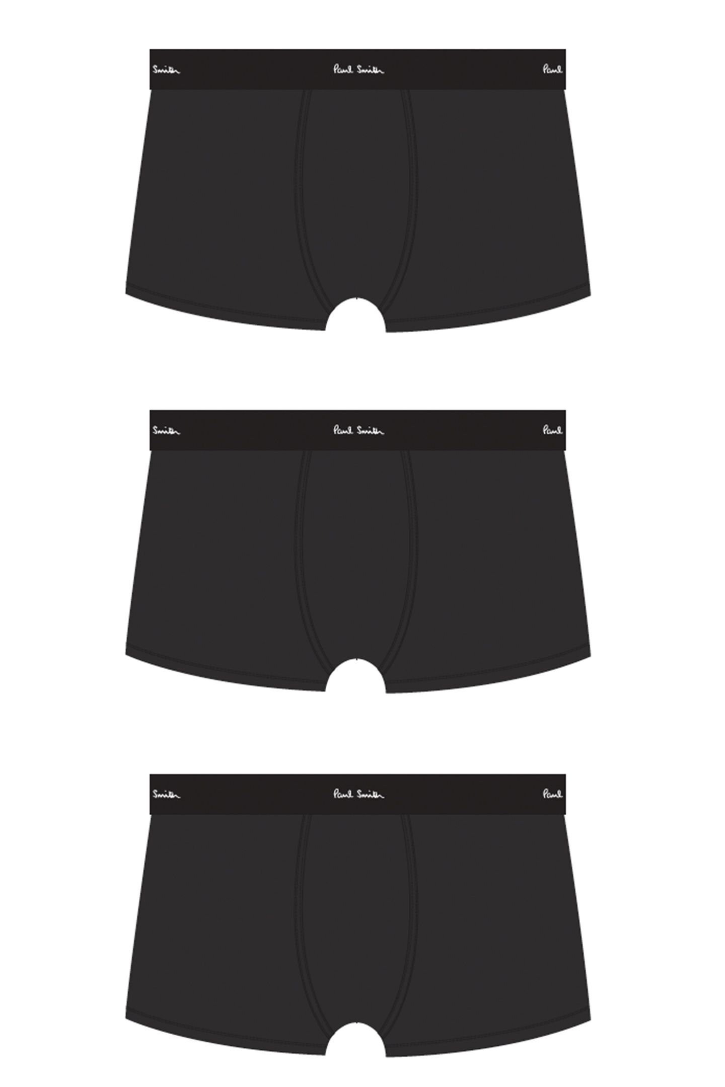 MEN TRUNK 3 PACK BLACK 4