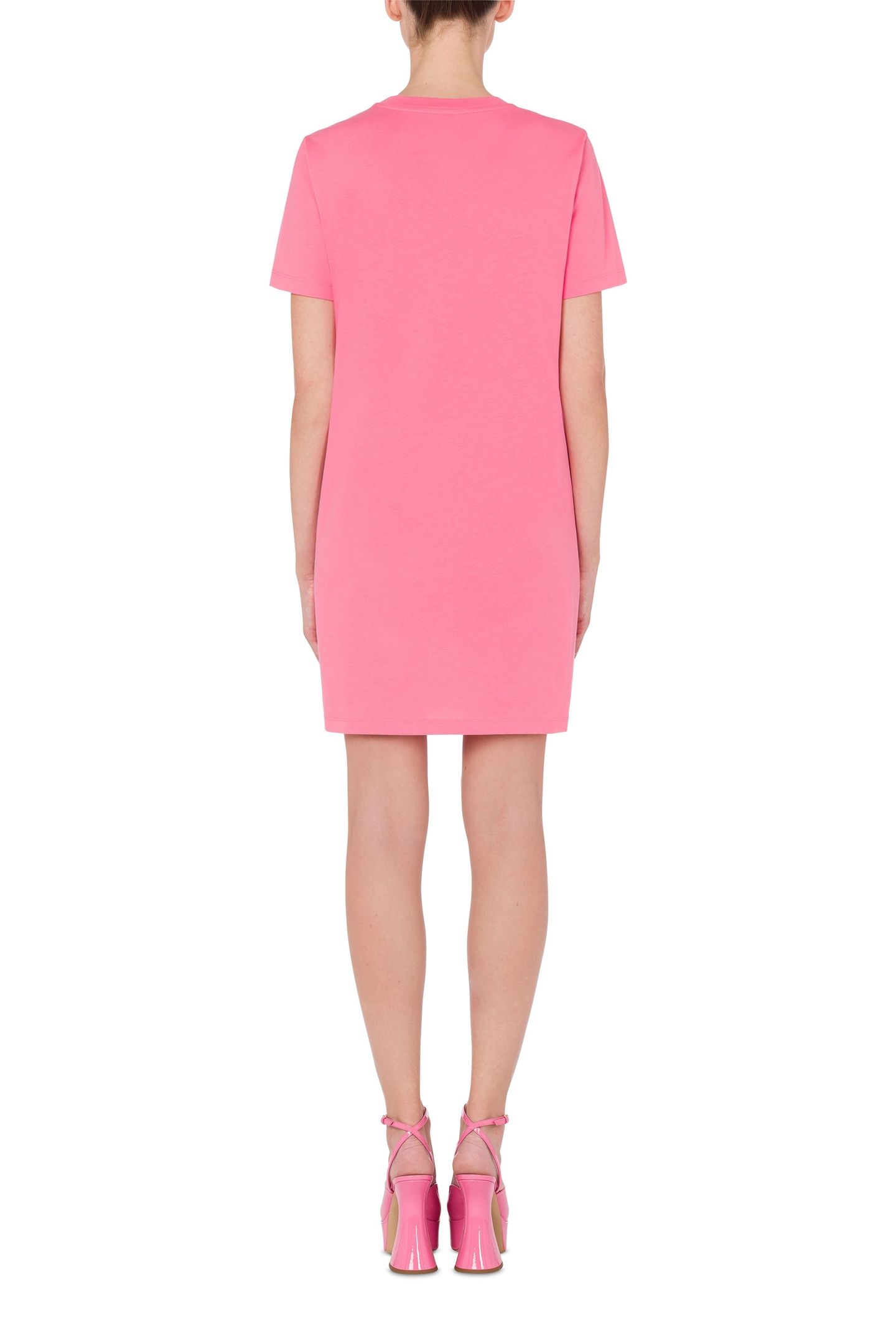 MOSCHINO TEDDY BEAR ORGANIC JERSEY DRESS PINK 2