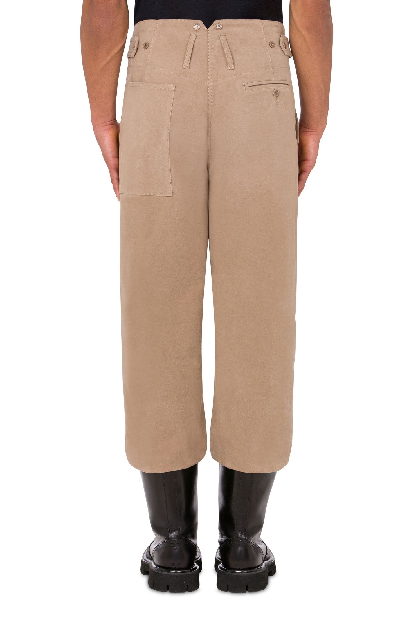 STRETCH COTTON MOLESKIN TROUSERS BROWN 2