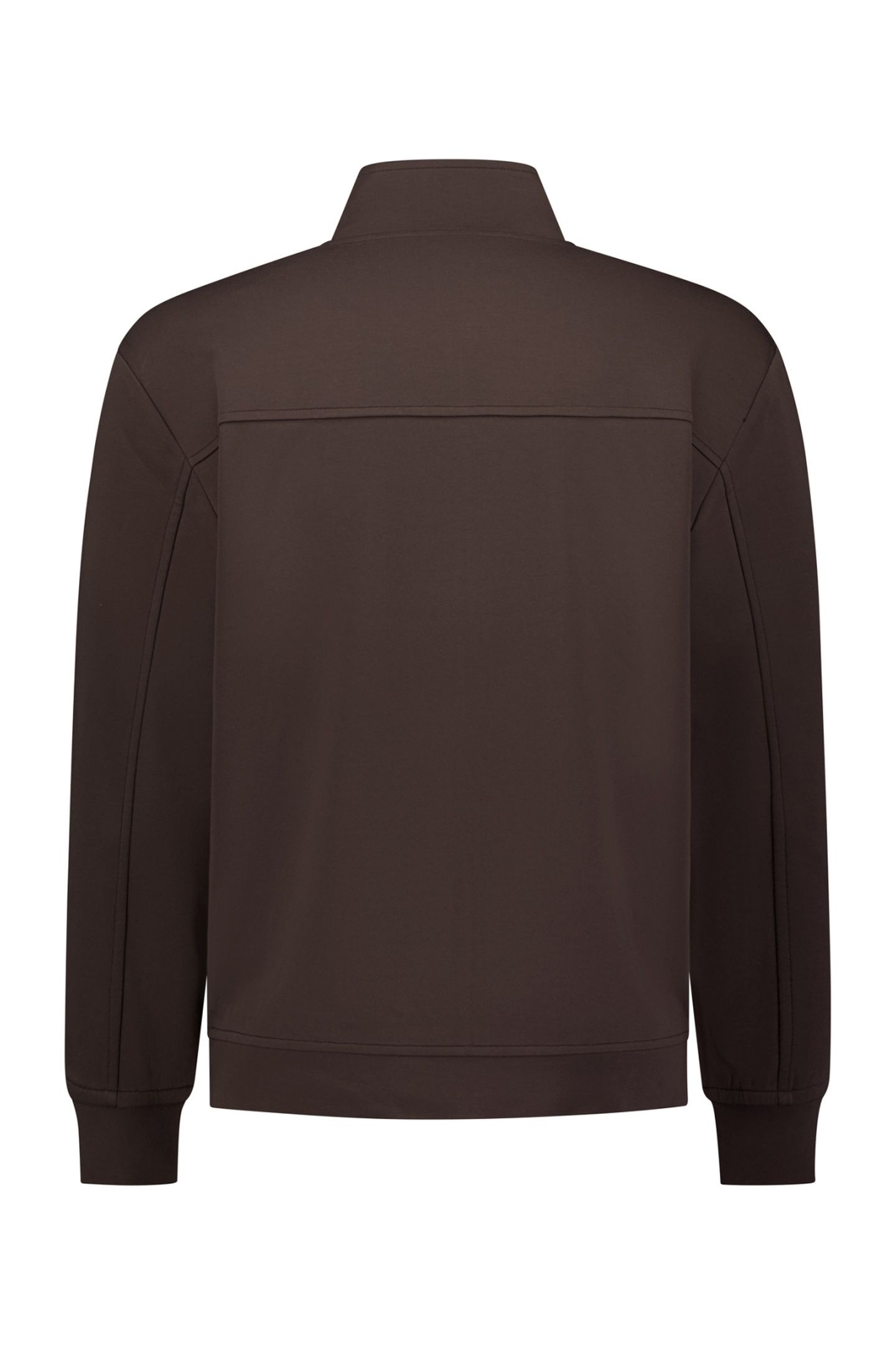 SWEATER FULL ZIP DARK BROWN 6