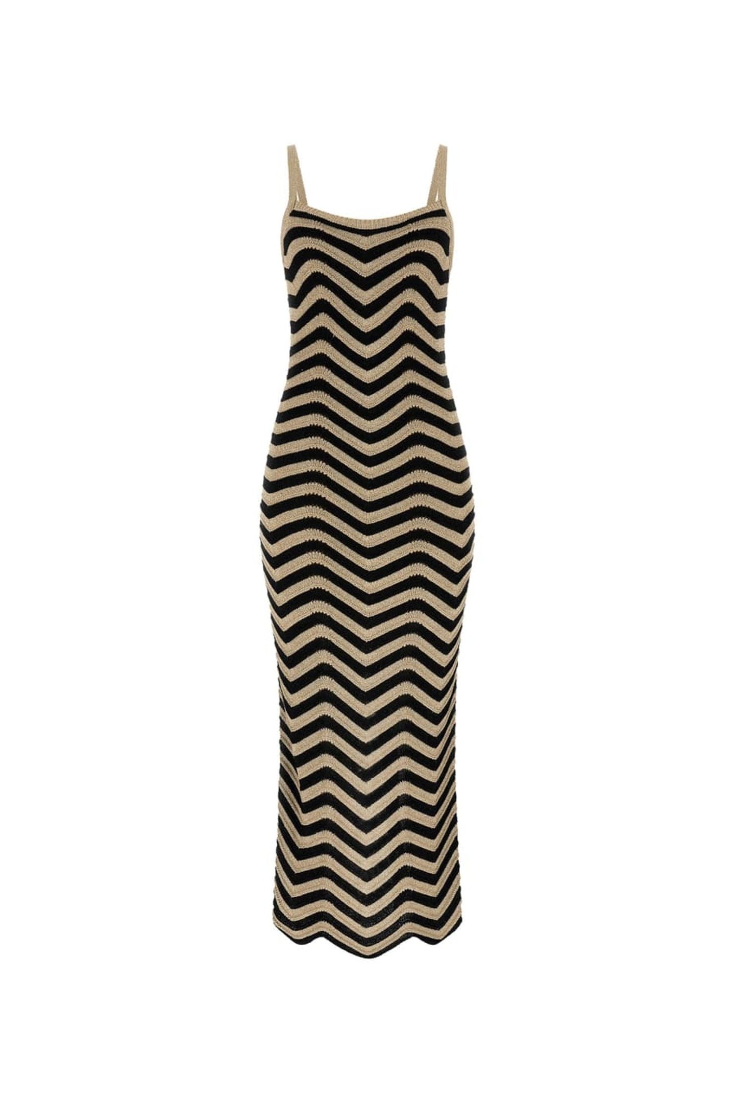 SL VERA CHEVRON LACE NATURAL/JET BLACK MU 6