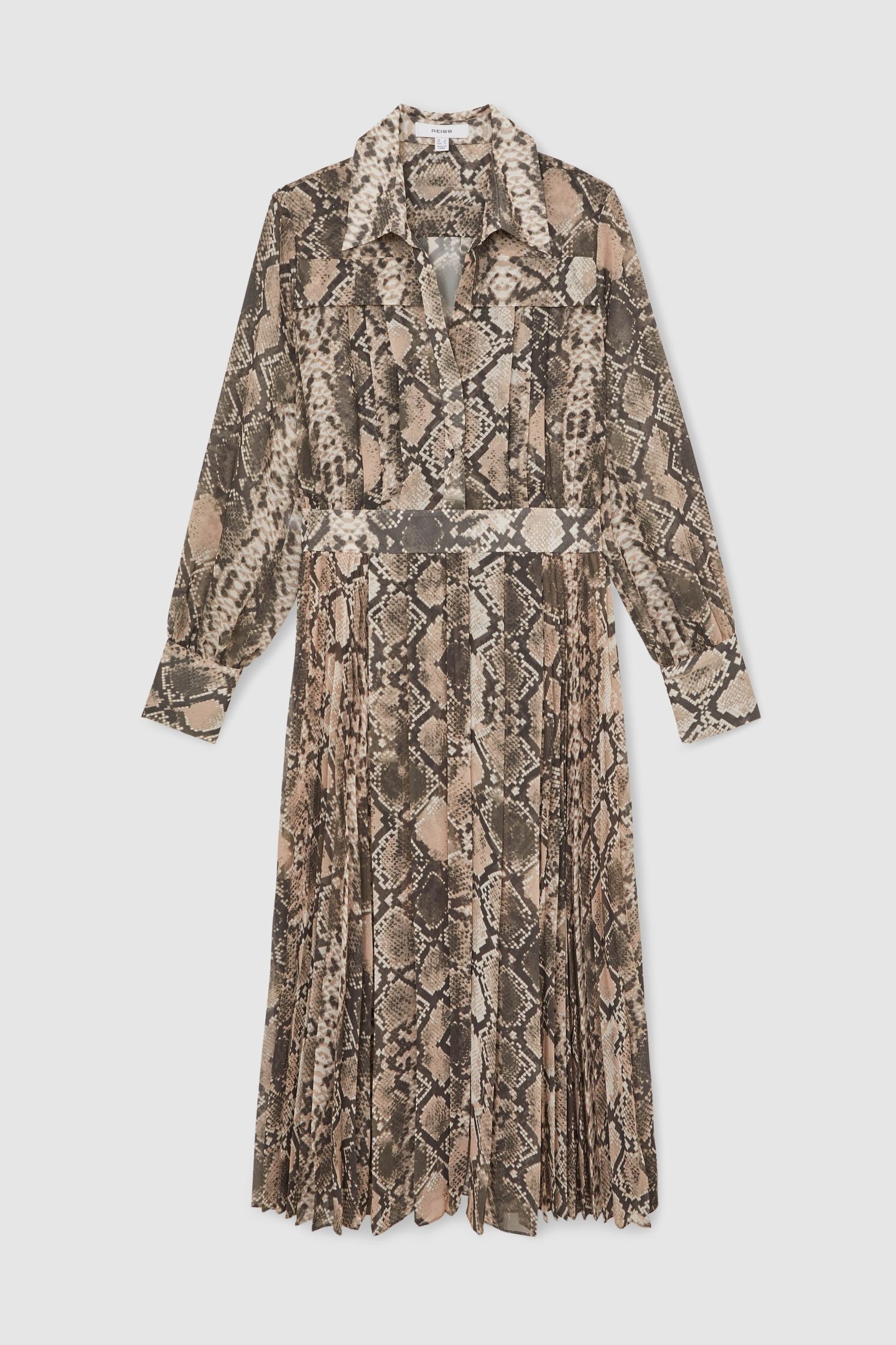 SNAKE PRINT MIDI DRESS NEUTRAL 4