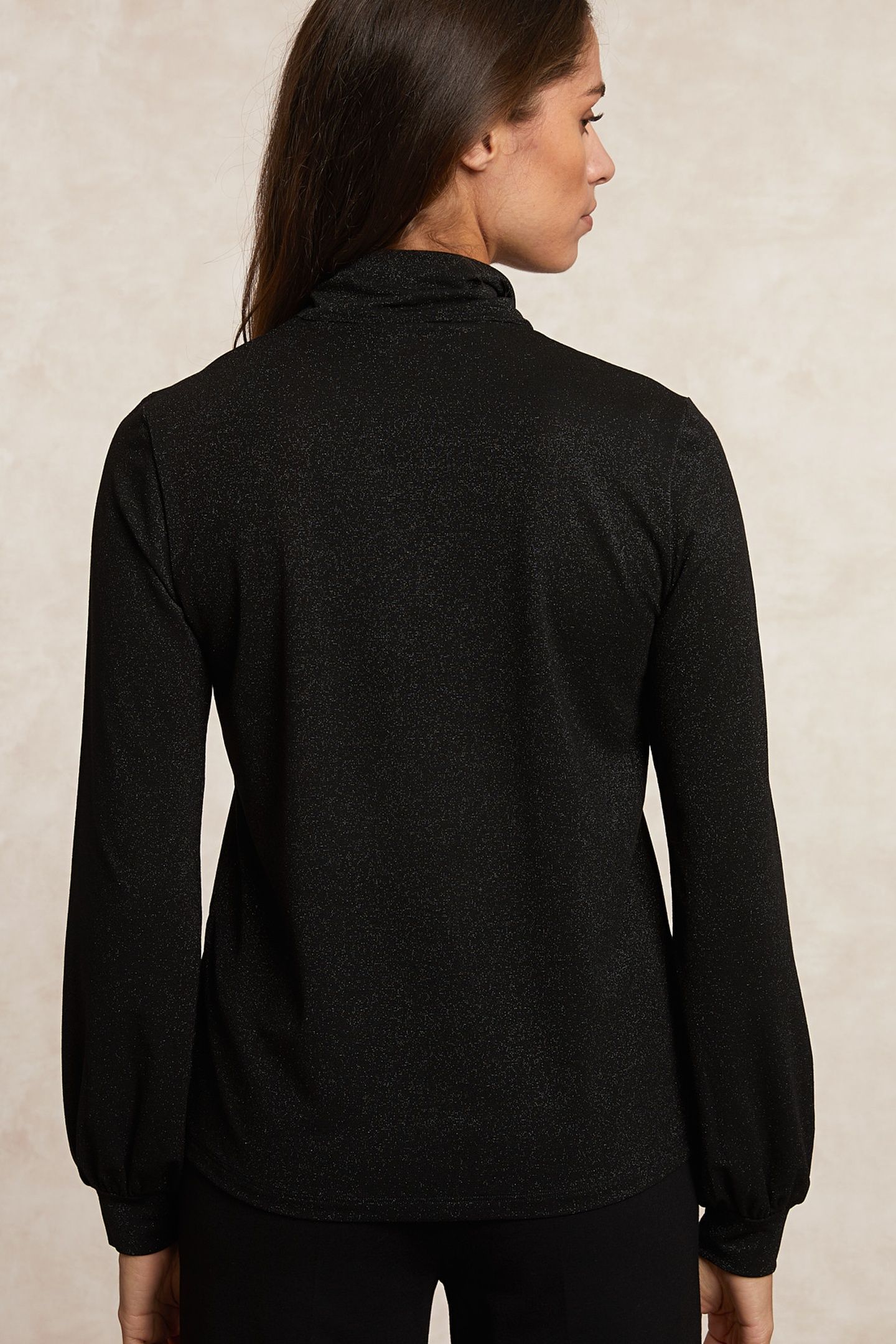 FANCY LUREX T-SHIRT WITH BOW BLACK 2