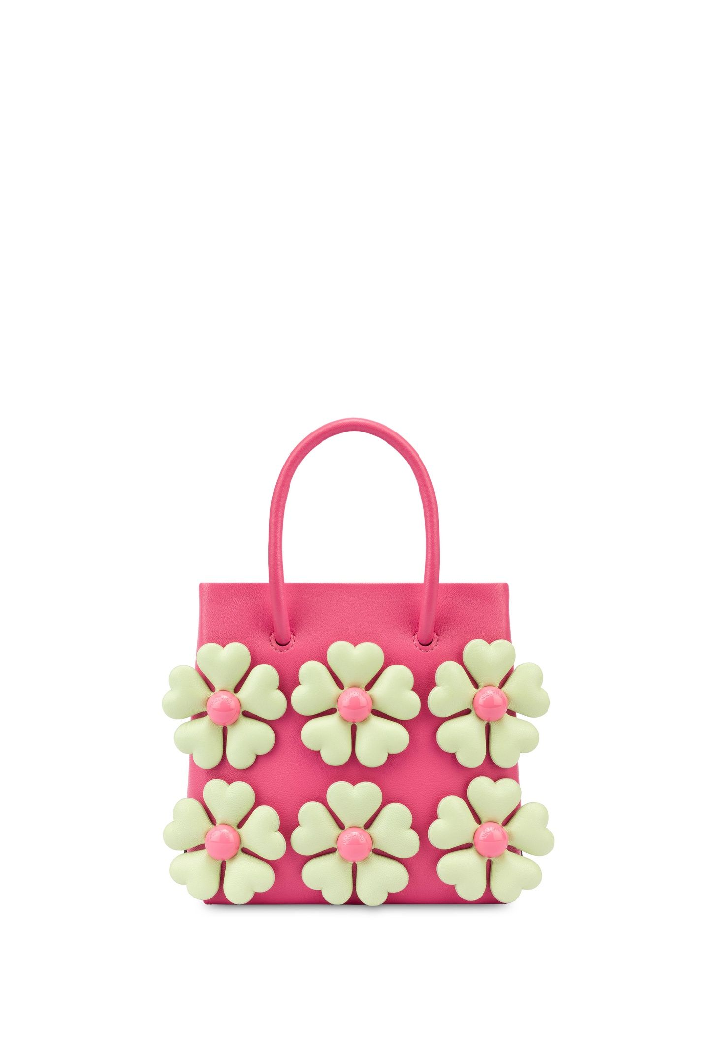 HEART FLOWERS SMALL HANDBAG PINK 2