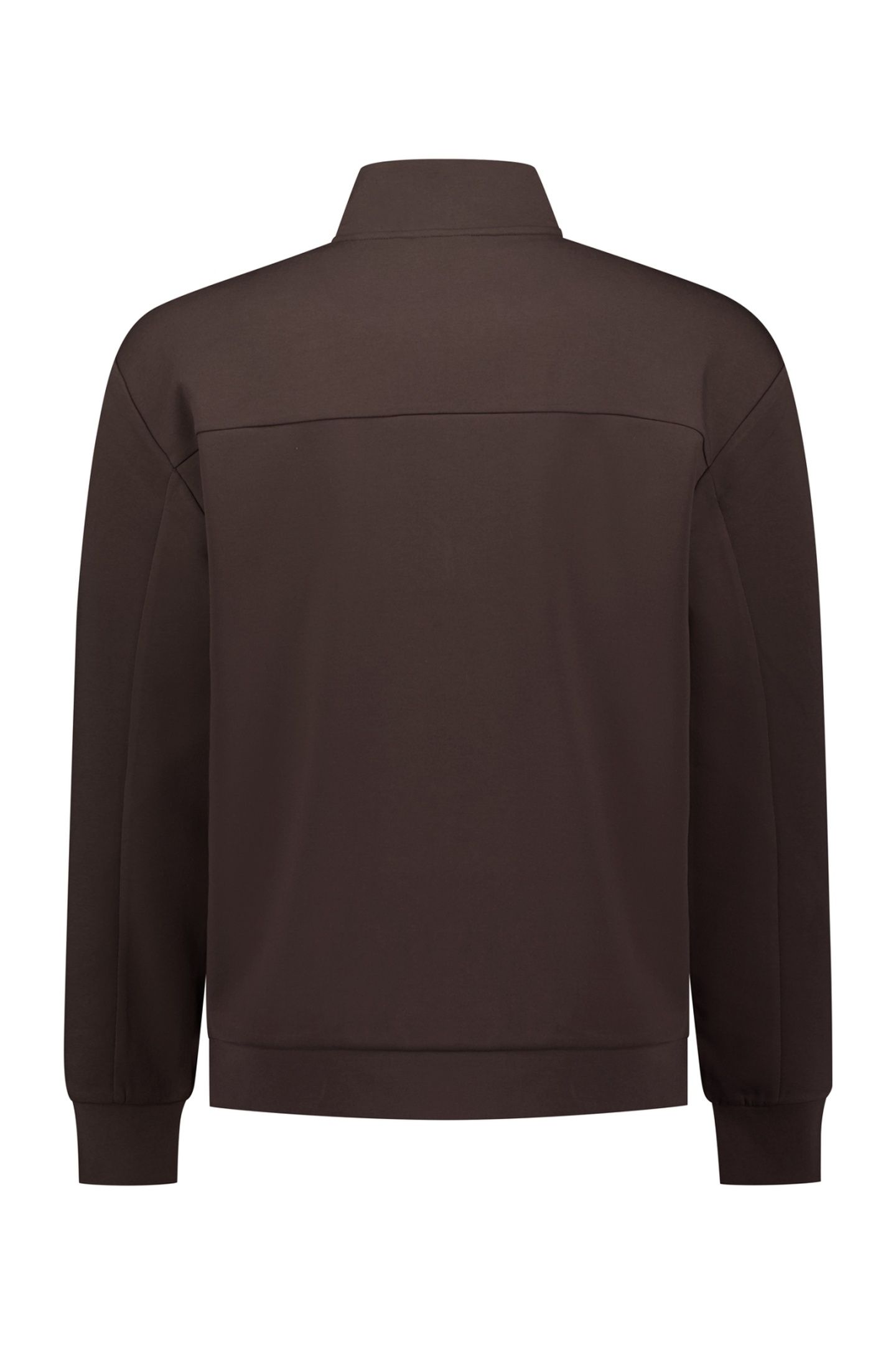 SWEATER HALF ZIP DARK BROWN 5