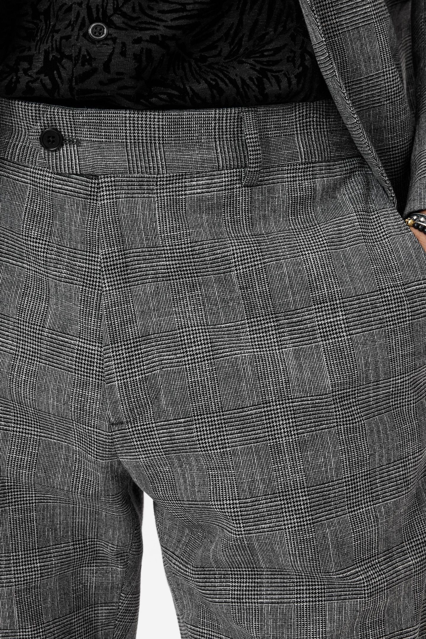 DALSTON TAILORED PANTS - SEPARATE PANTS BLACK WHITE 3