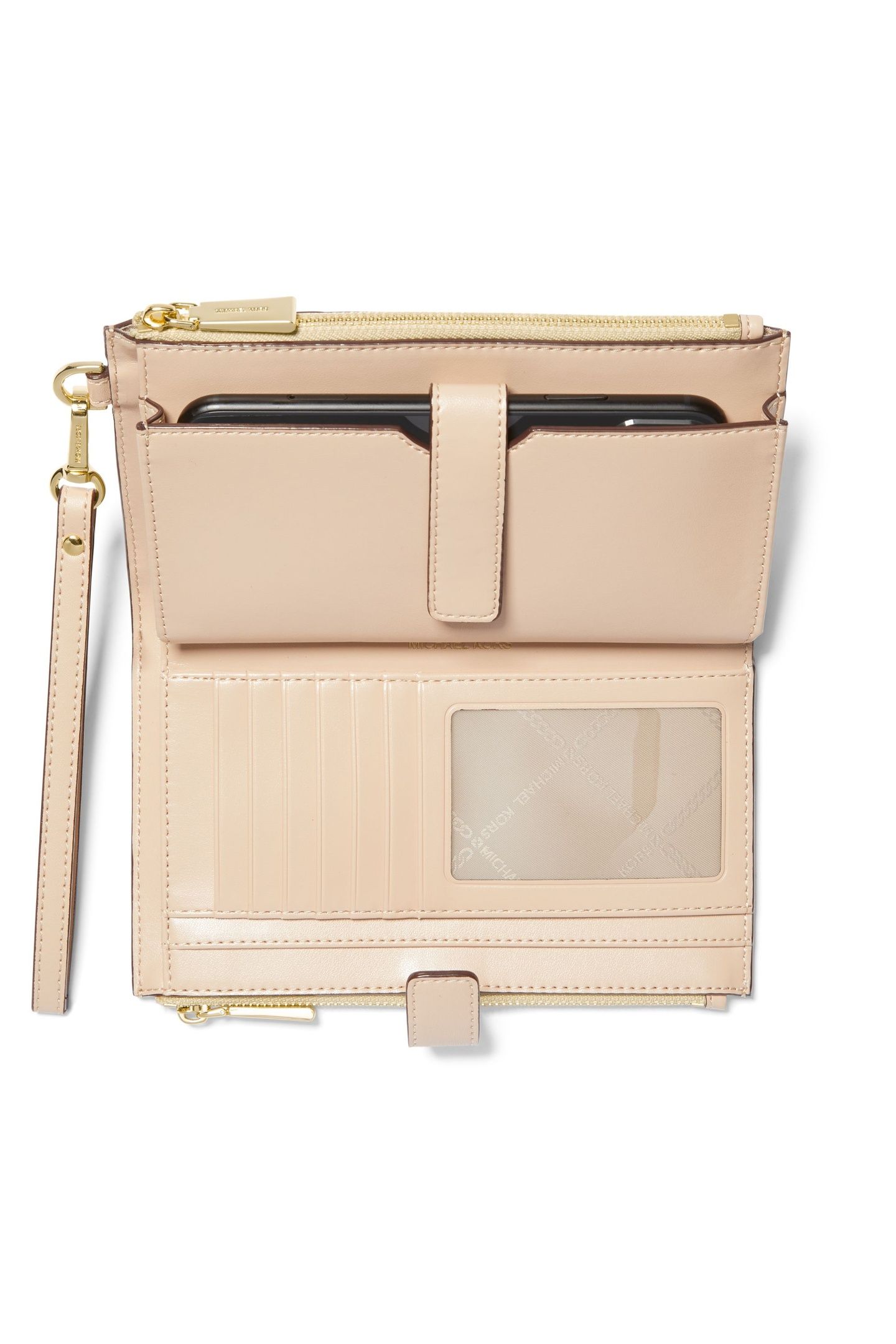 DOUBLE ZIP WRISTLET PALE GOLD 2