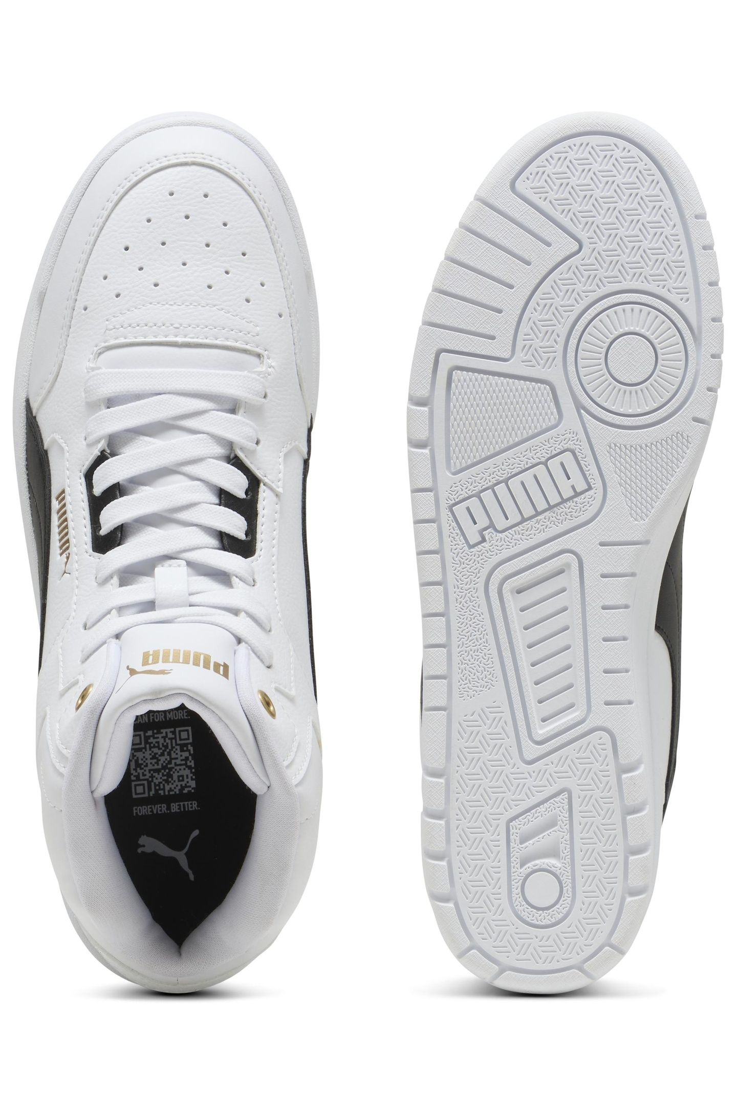 UNISEX SHUFFLE DOWNTOWN MID WHITE-BLACK-GOLD 5