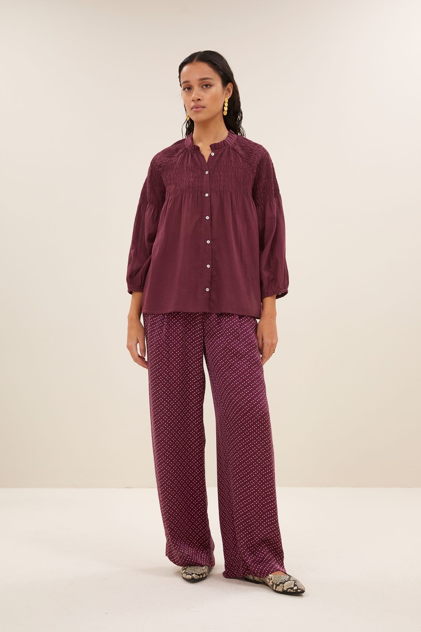 LILLY BLOUSE PECAN 1