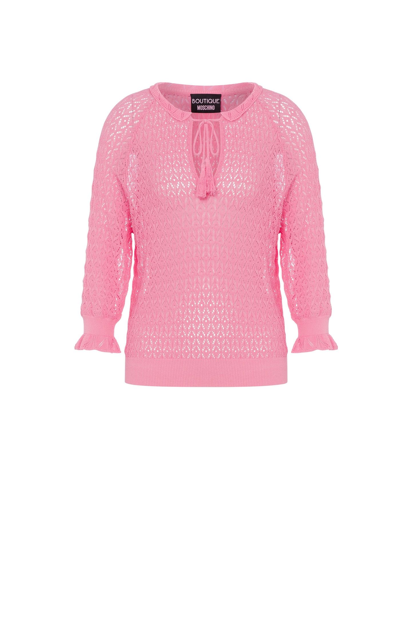 PUNCHED COTTON SWEATER PINK 3