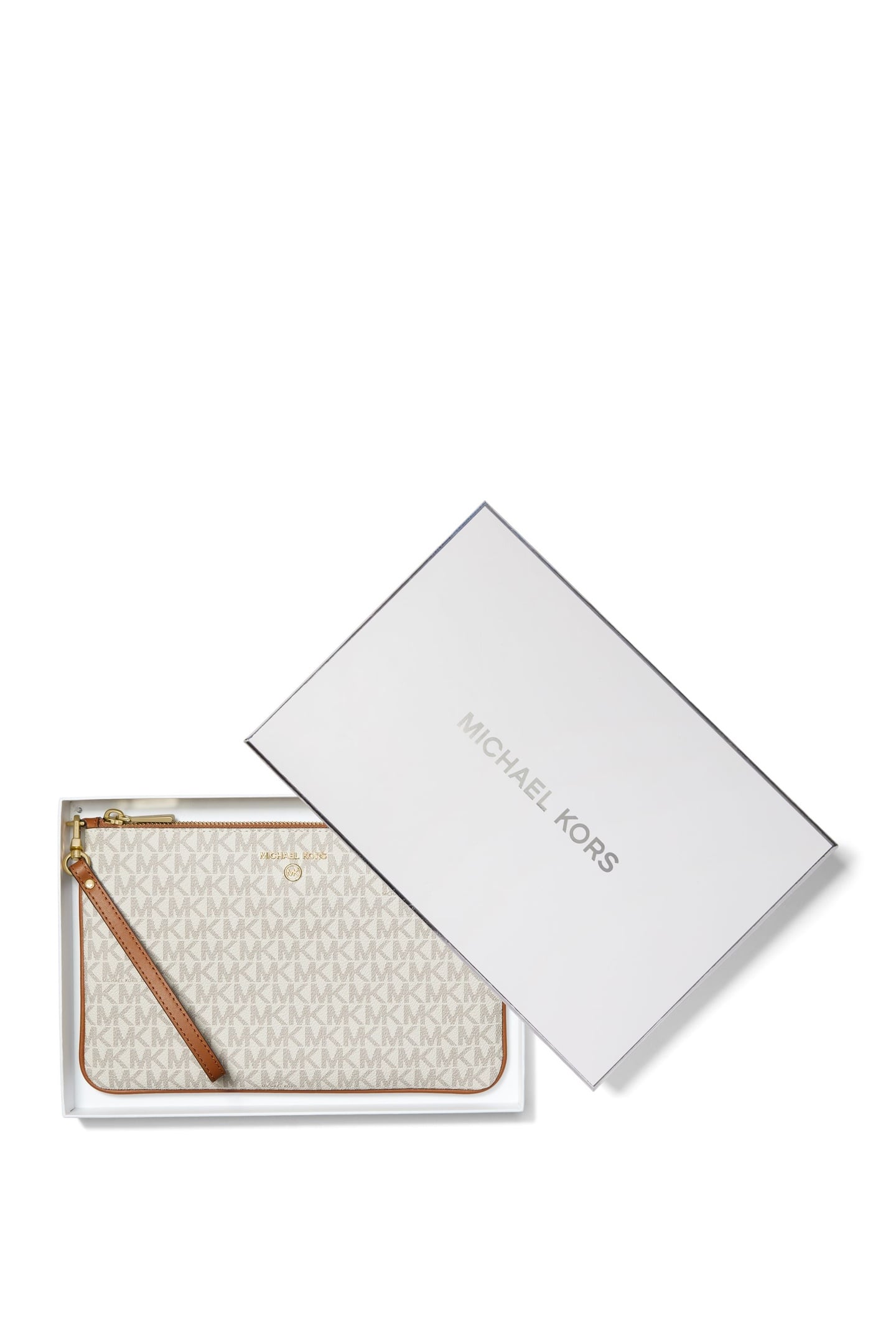 LARGE TOP ZIP WRISTLET VANILLA/ACORN 4