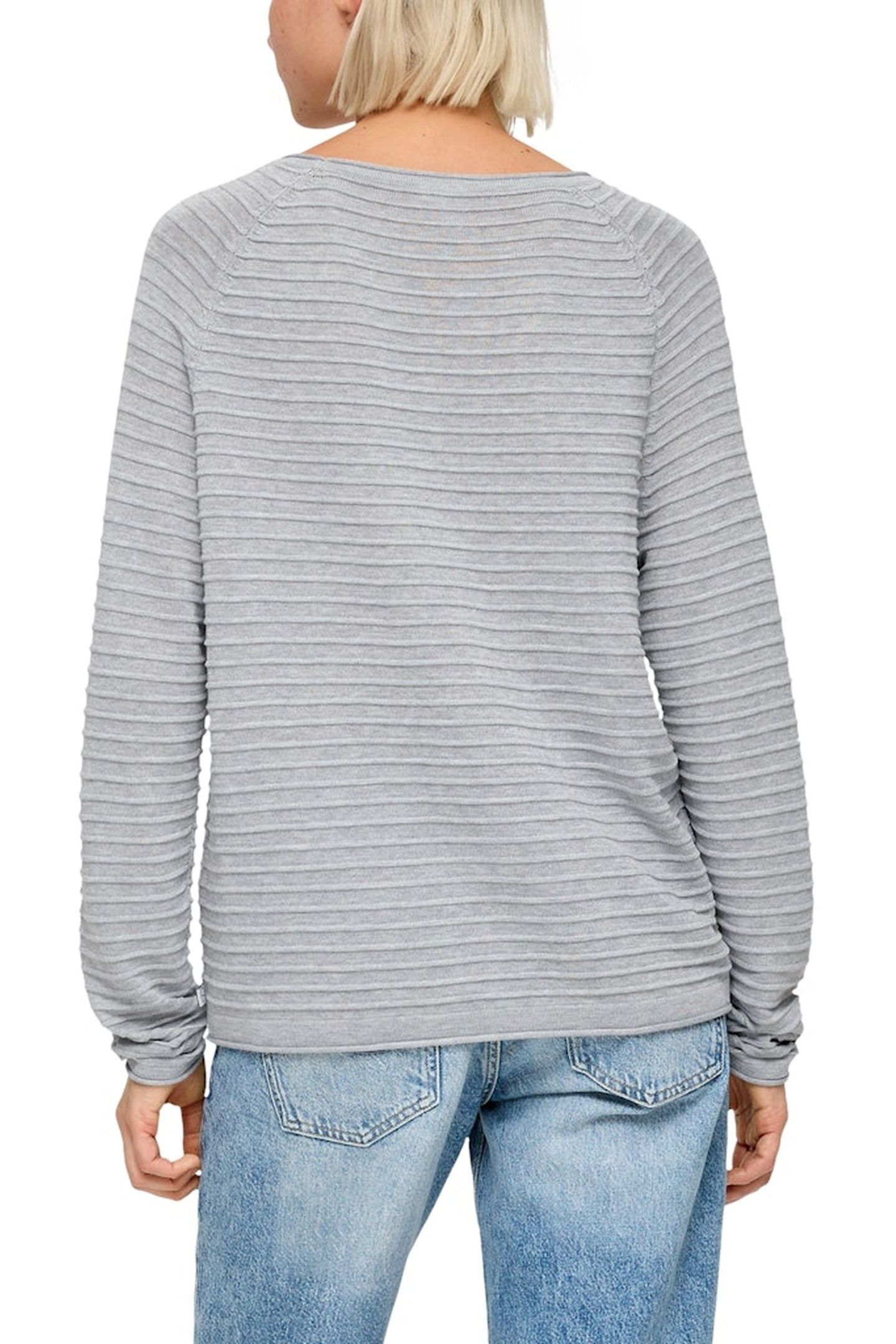 S.OLIVER-QS PULLOVER GREY/BLACK 2