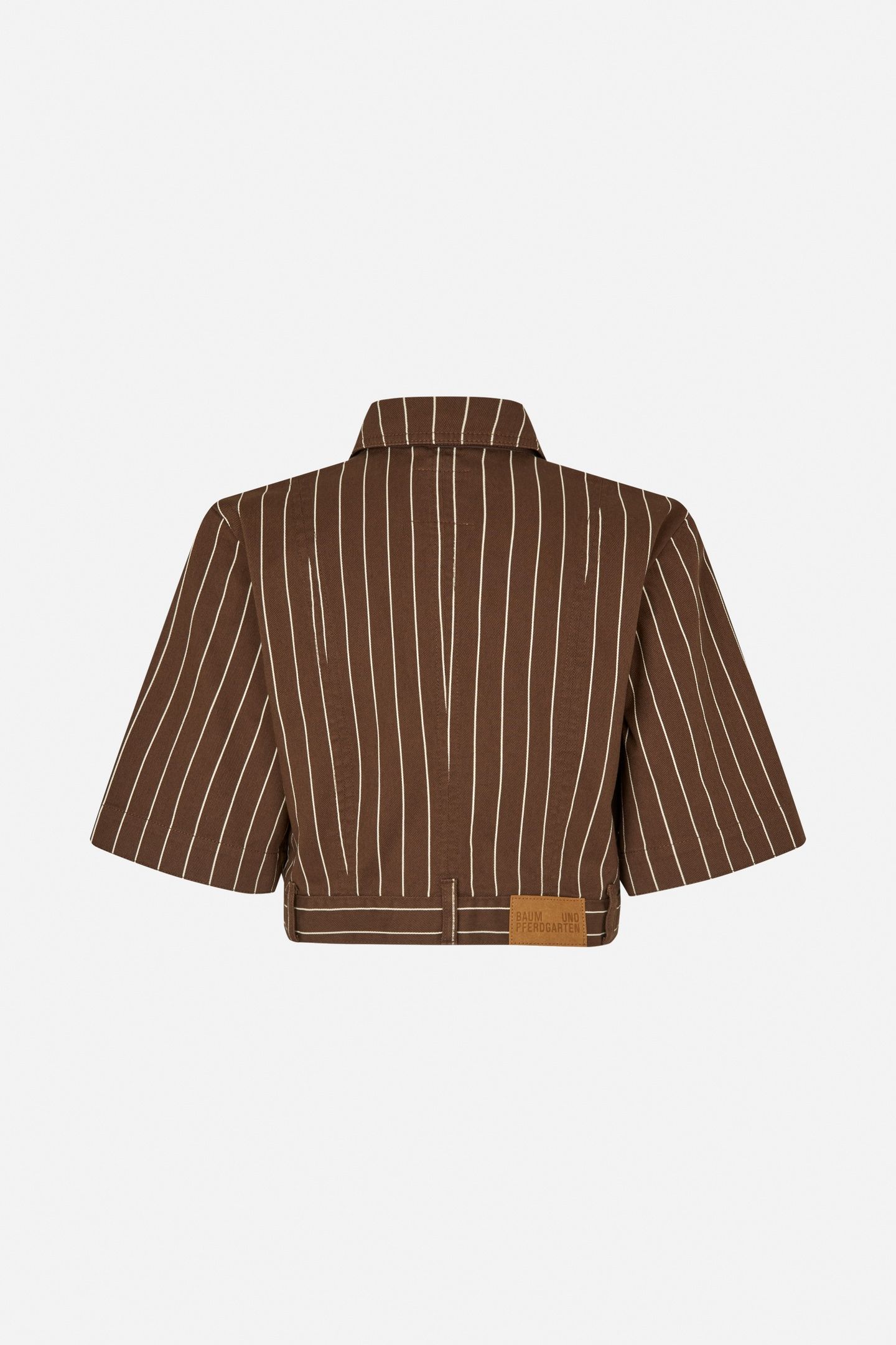 MAJSA SHIRT CREME BROWN PINSTRIPE 5