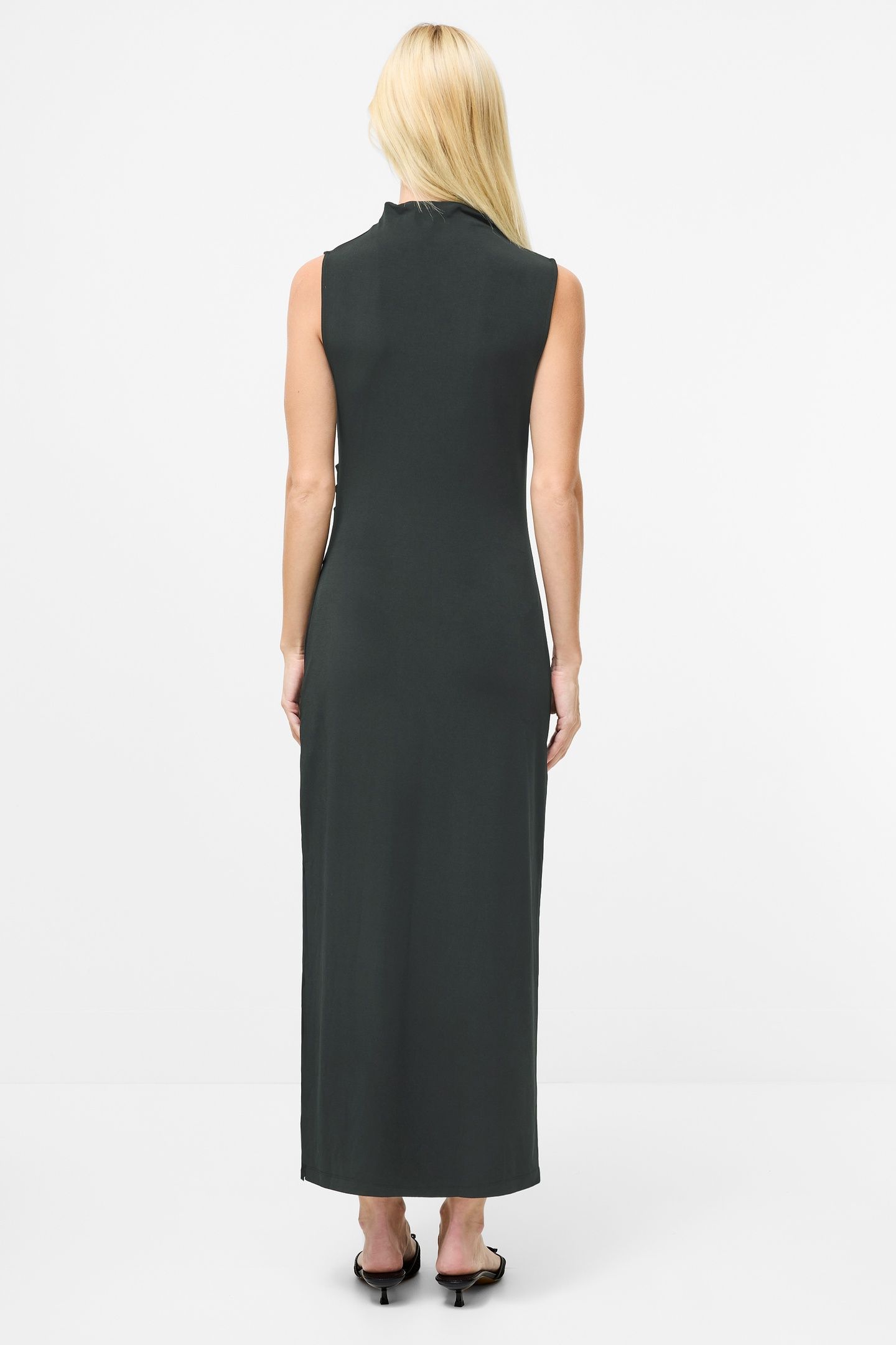 SAMIRA JERSEY HIGH NK DRESS GRAPHITE GRAPHITE 2