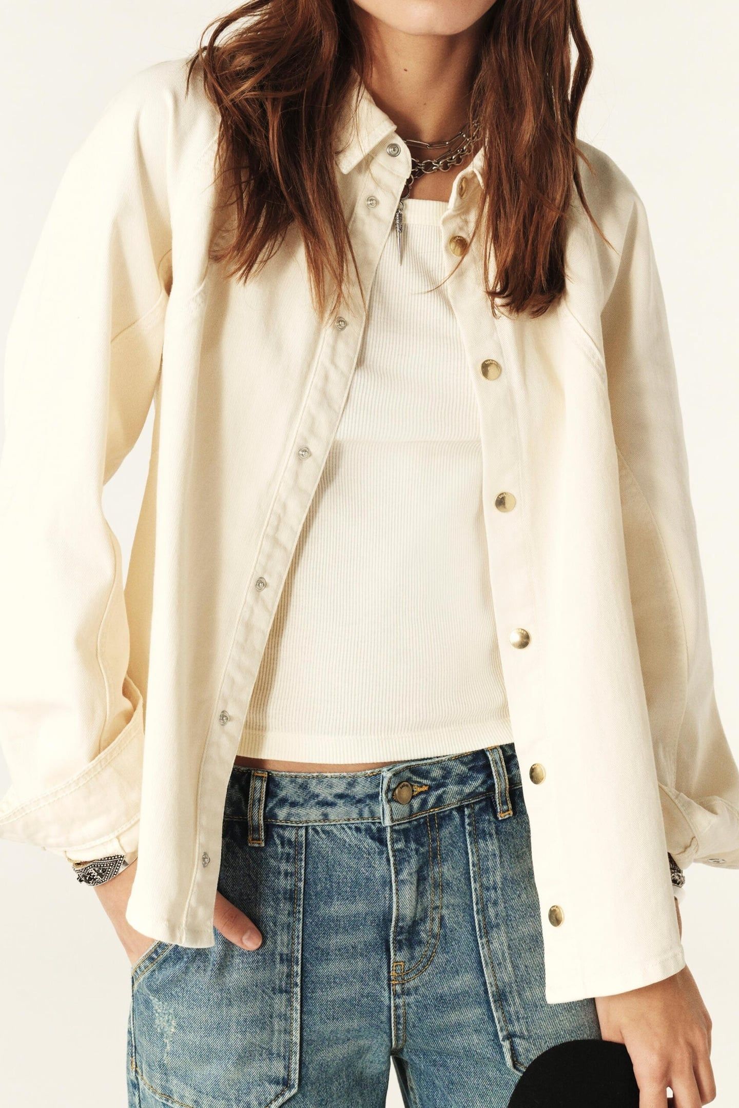 LONG SLEEVES SHIRT ECRU 1
