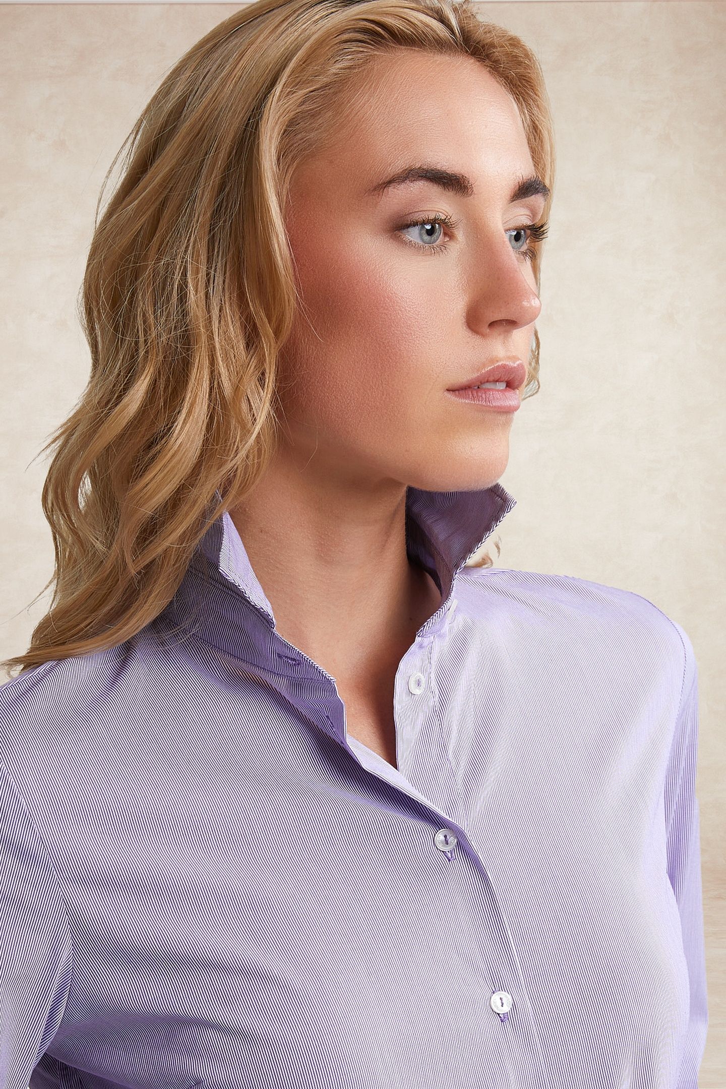 STRIPED BLOUSE LONG SLEEVES PURPLE/WHITE 3