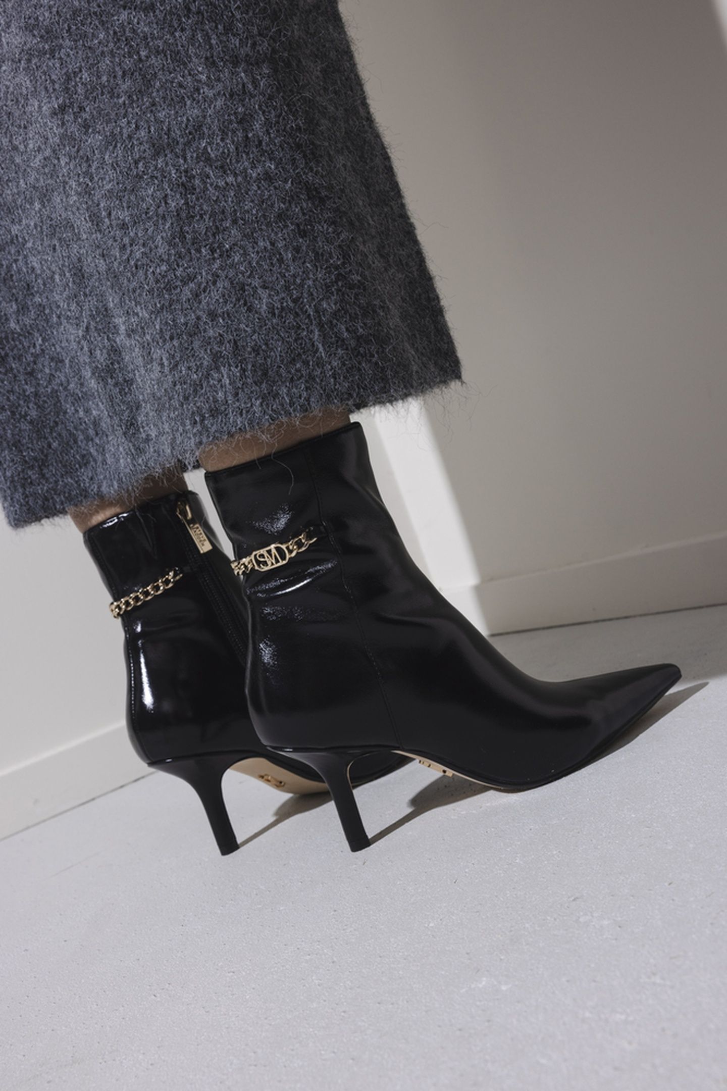 LULAH BOOTIES BLACK LEATHER 8