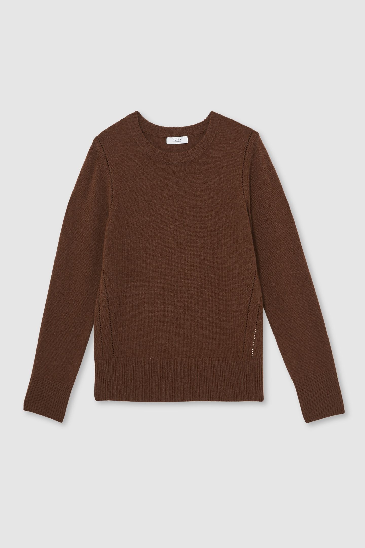 CREW NECK JUMPER TOFFEE BROWN 4