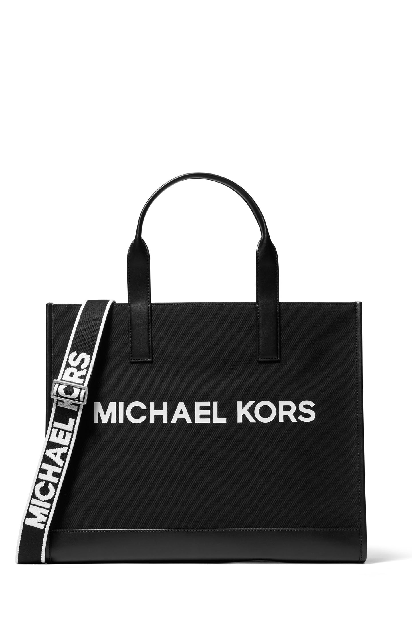 STRUCTURED TOTE W STRAP BLACK 1