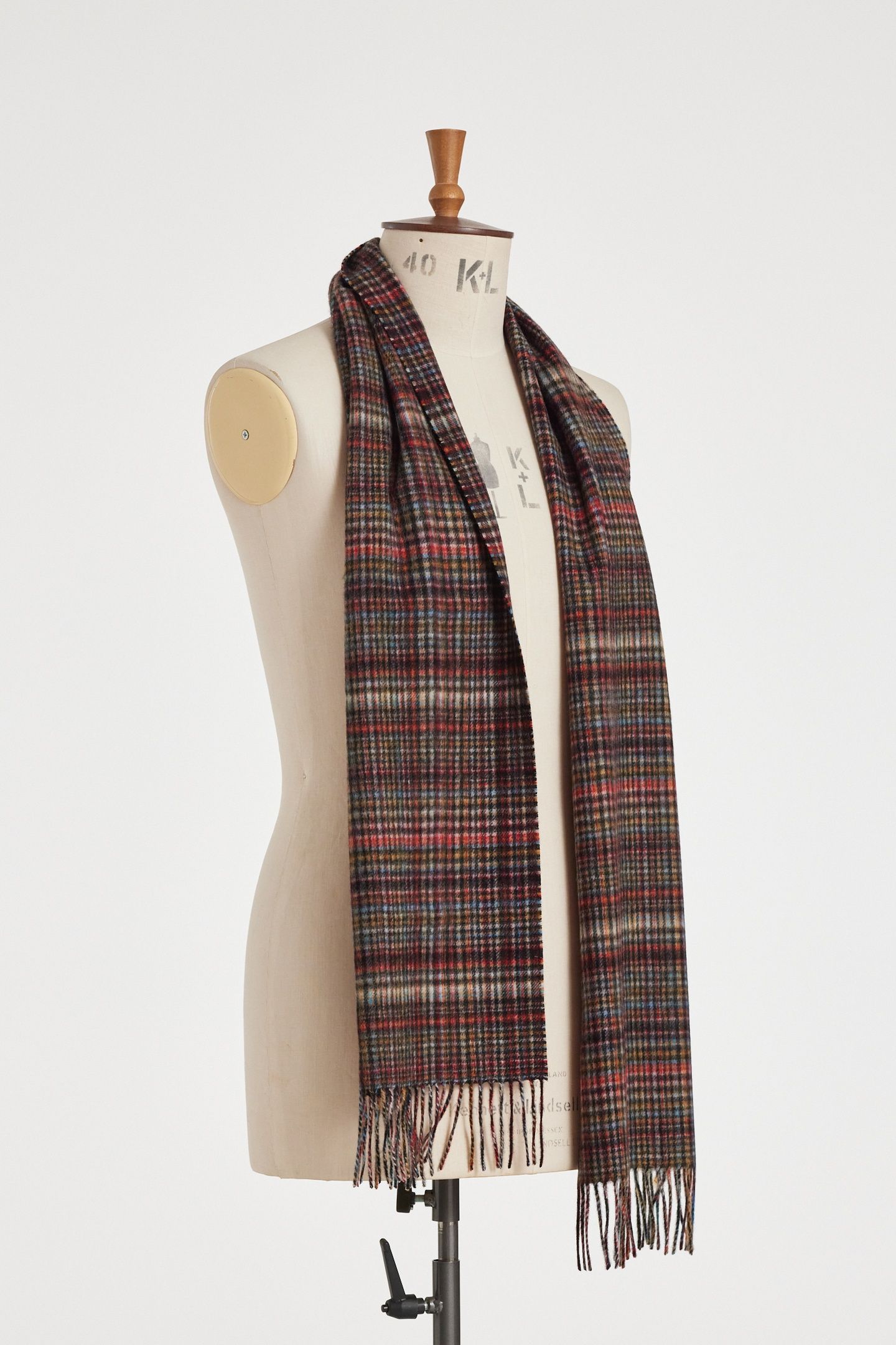 MEN SCARF SIGNATURE CHECK MULTI COLOURED 3