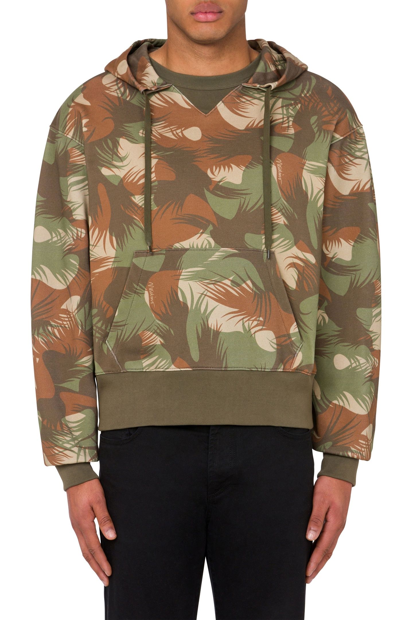CAMOUFLAGE PRINT HOODIE GREEN 1