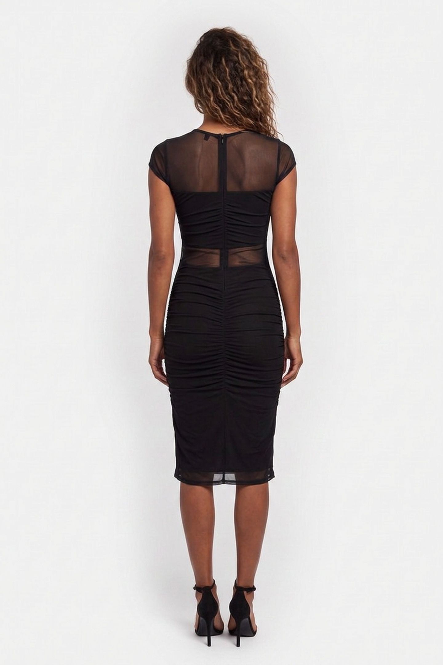 SS GRACEY MESH DRESS JET BLACK A996 2