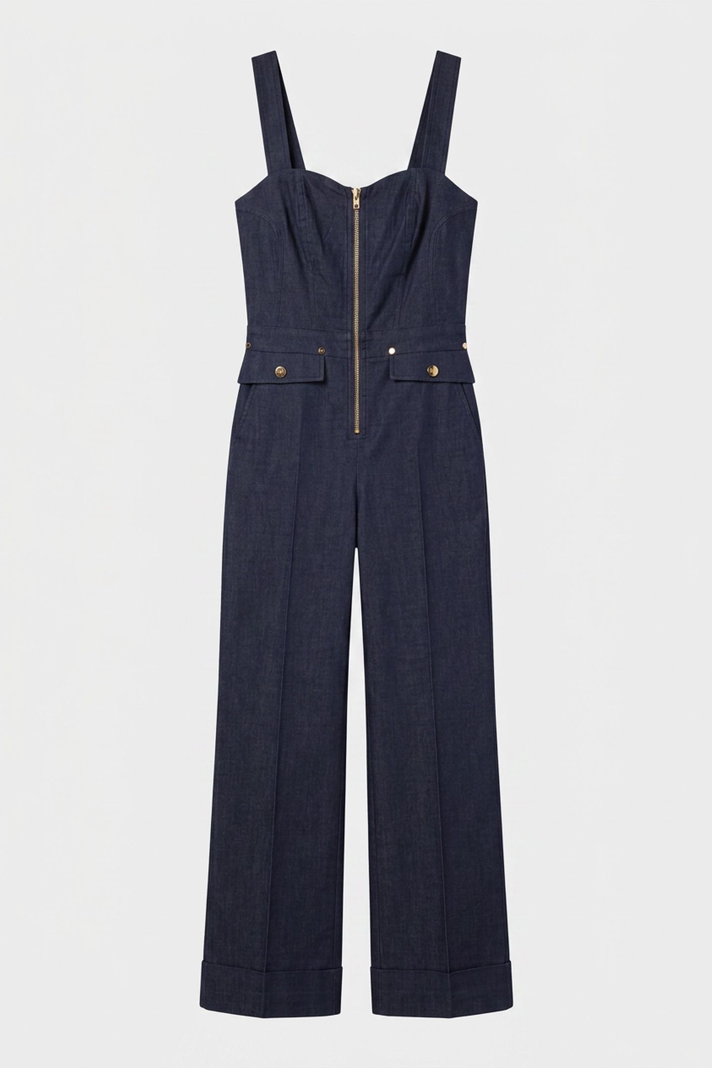 ZIPPED JUMPSUIT DARK WASH 3