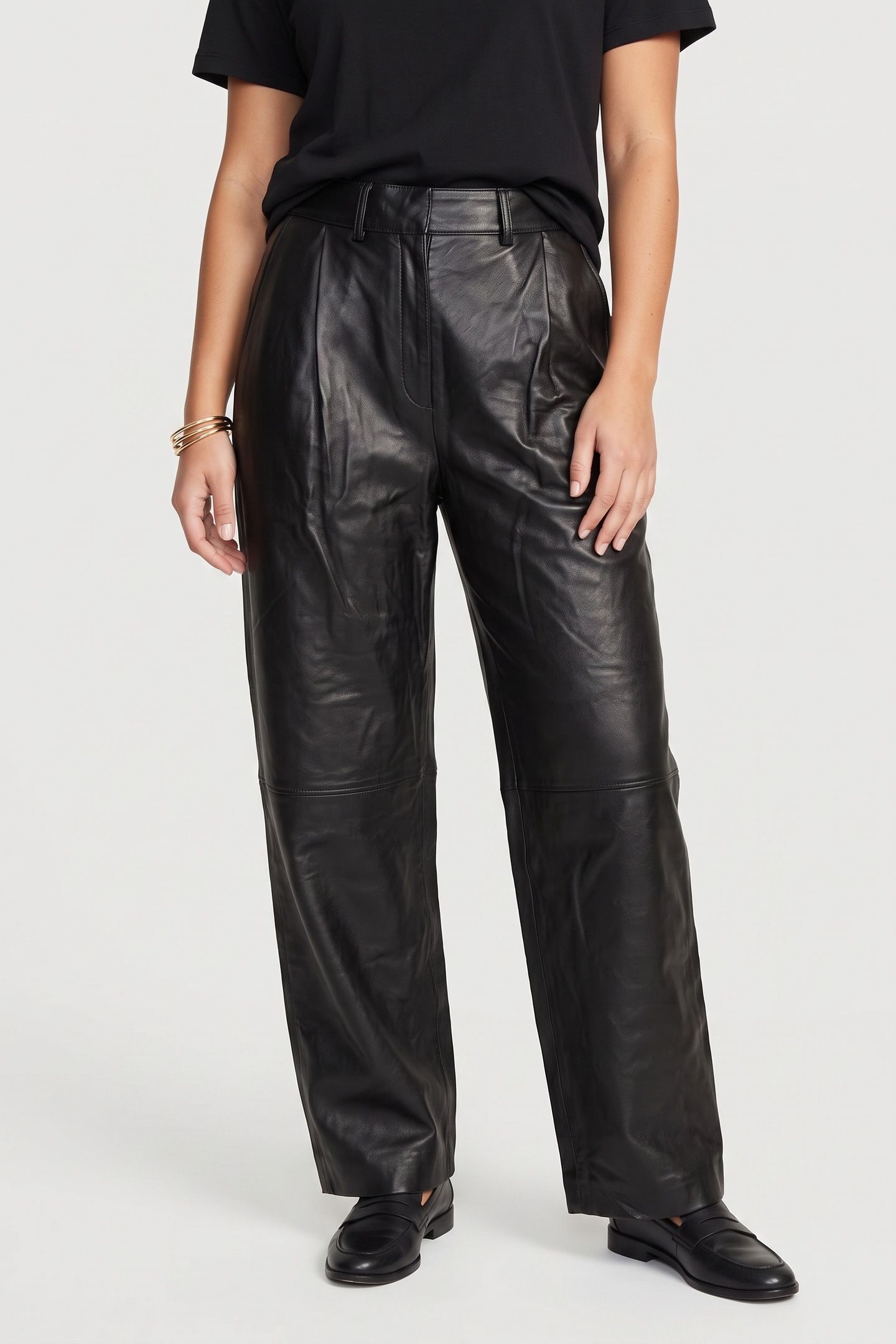 X ALEXA LEATHER TROUSERS BLACK 1