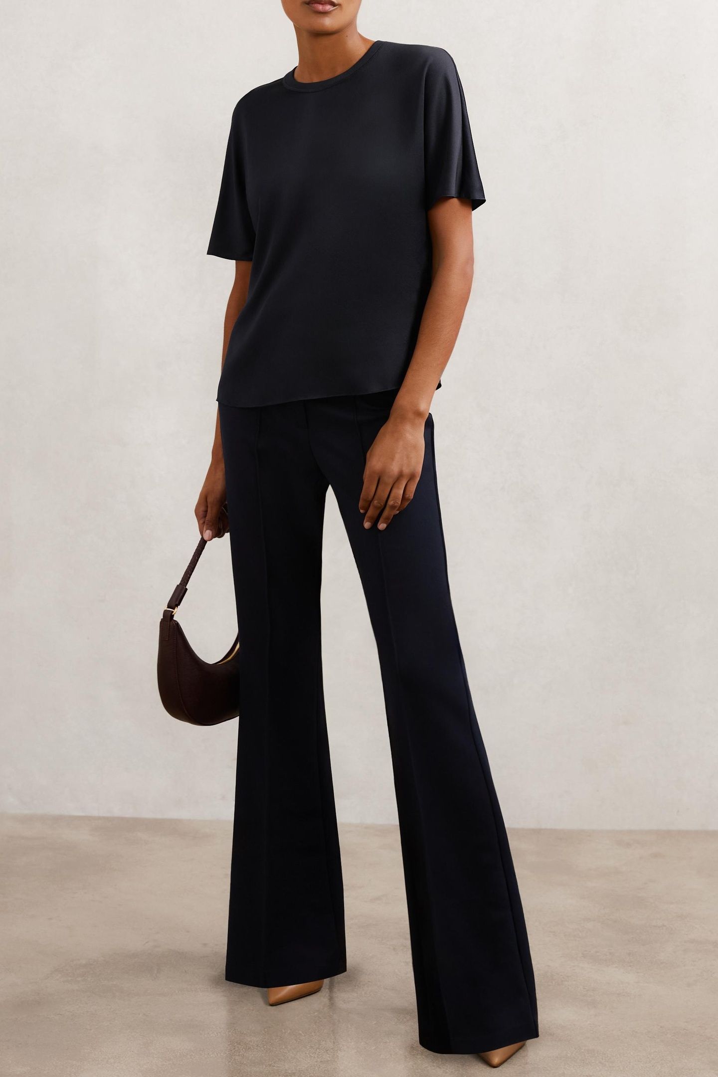 SILK SHORTSLEEVE TOP NAVY 3