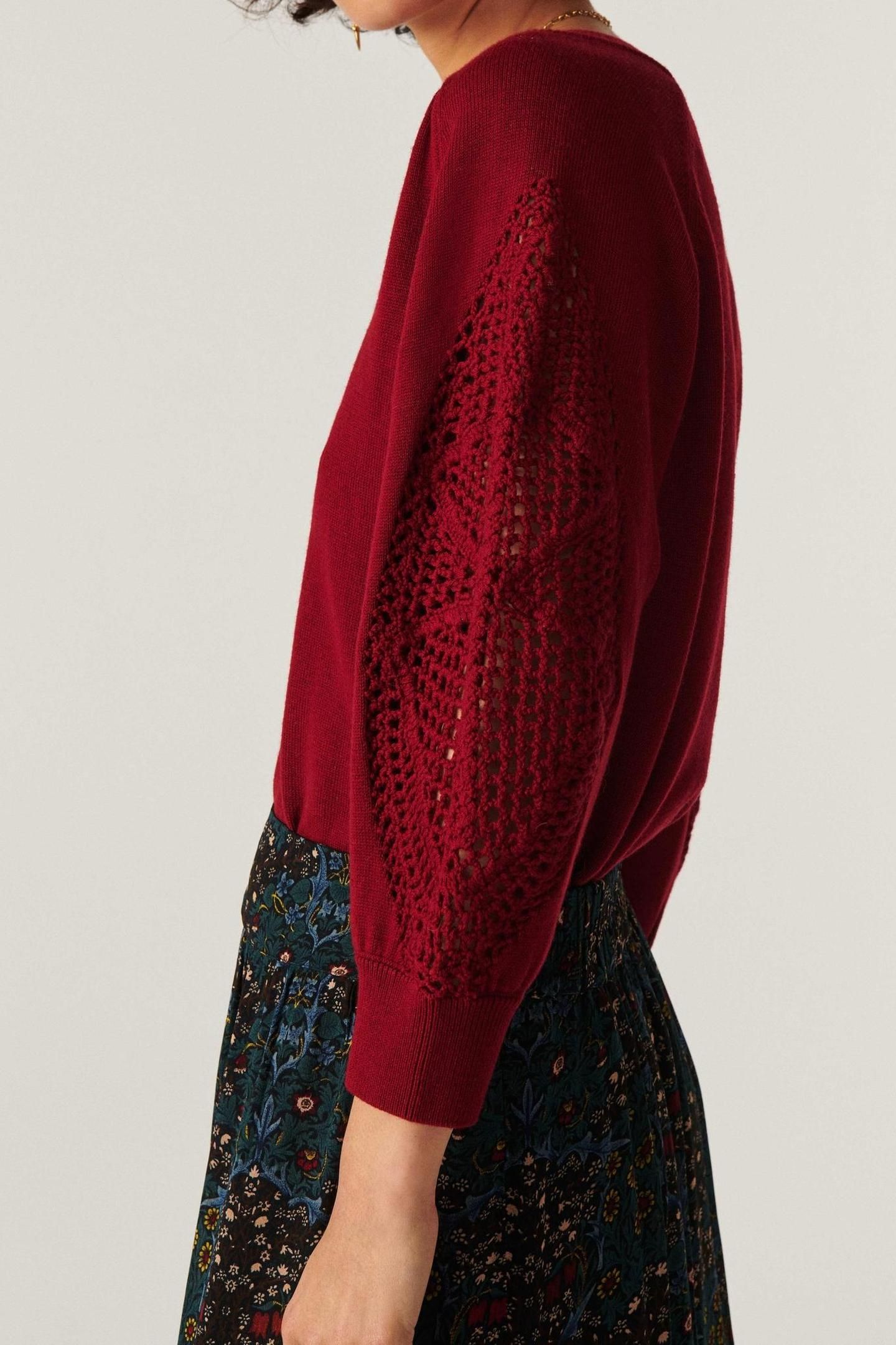 SHORT SLEEVES KNIT BURGUNDY 3