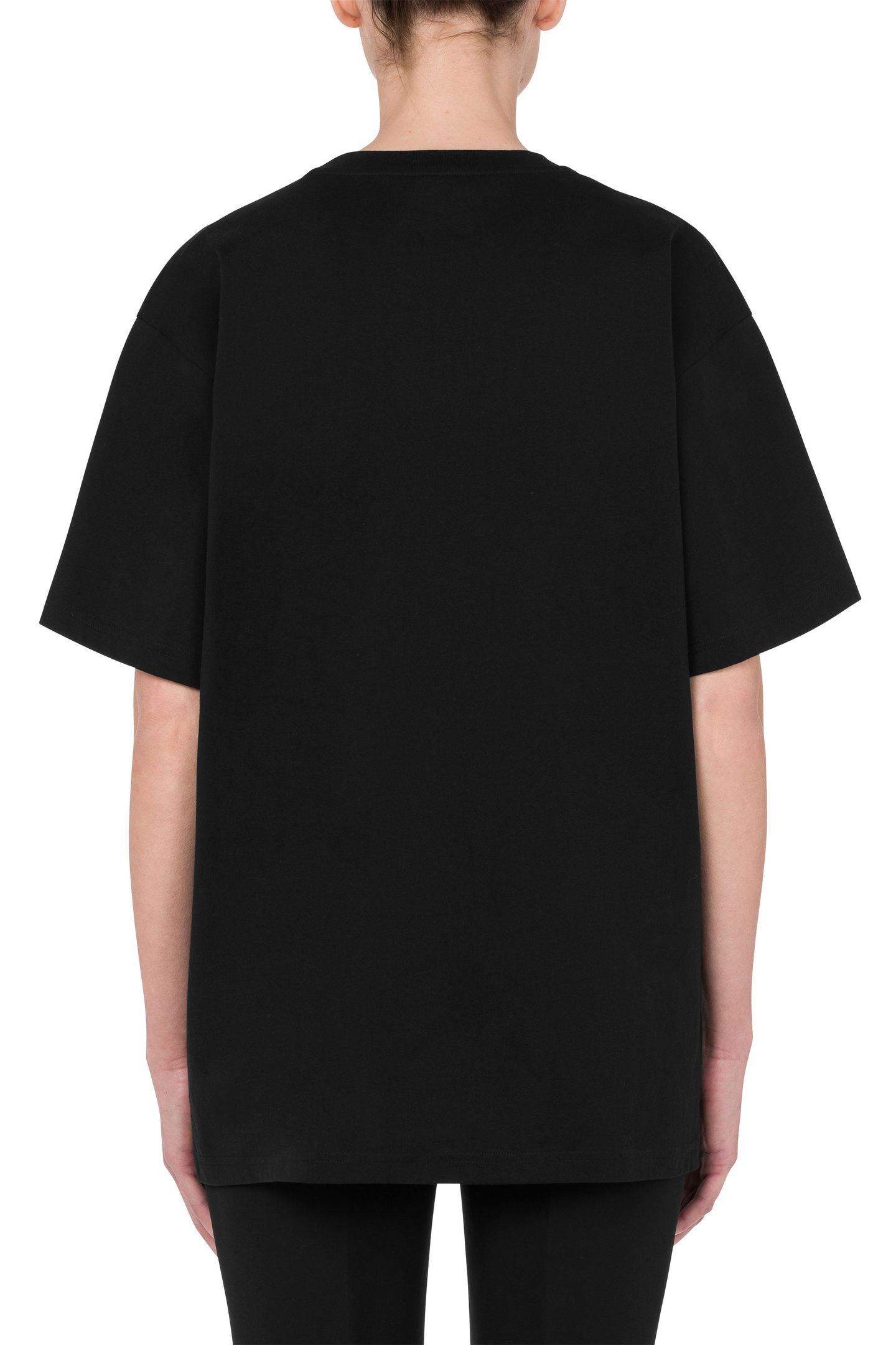 MOSCHINO TEDDY BEAR ORGANIC JERSEY T-SHIRT BLACK 2