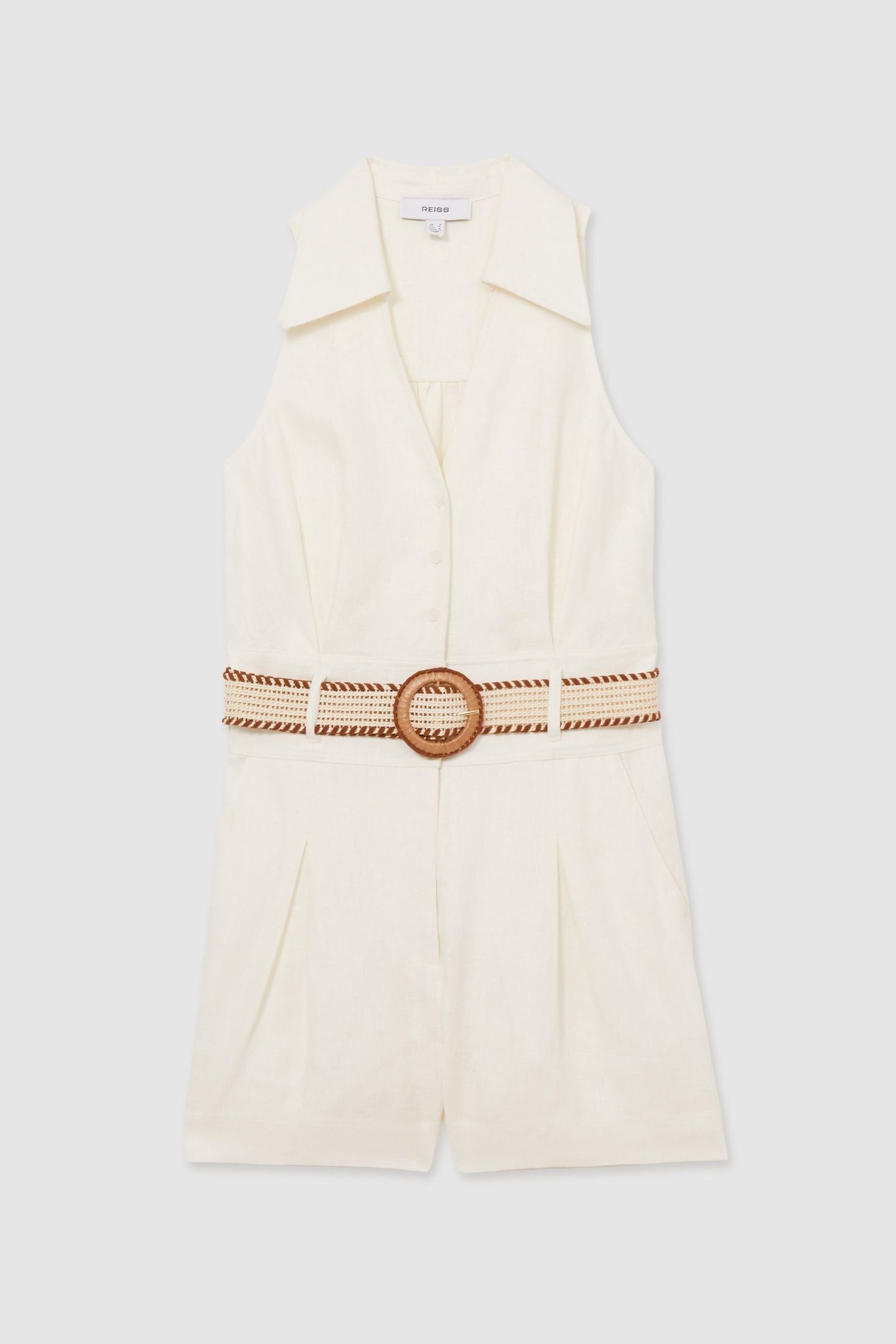 LINEN PLAYSUIT CREAM 4