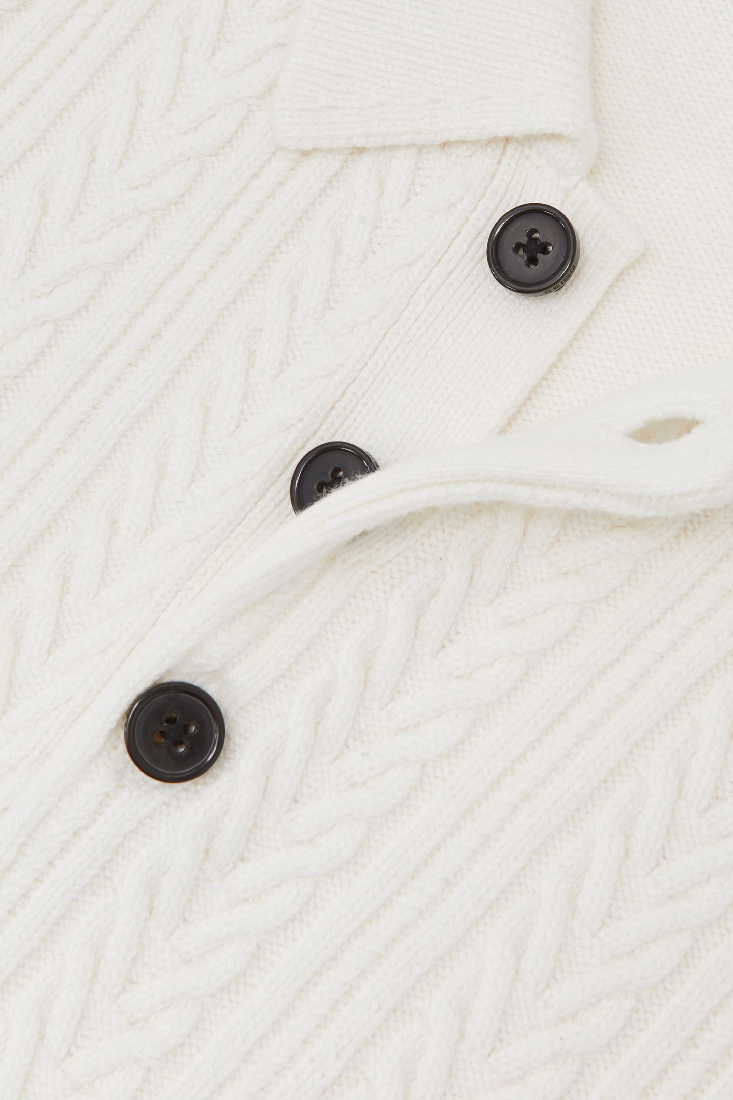 LS HALF BUTTON CABLE JUMPER WINTER WHITE 5