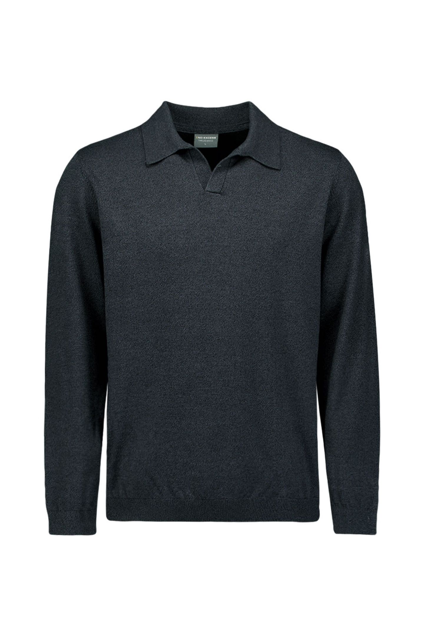 PULLOVER V POLO MELANGE DARK GREY 5