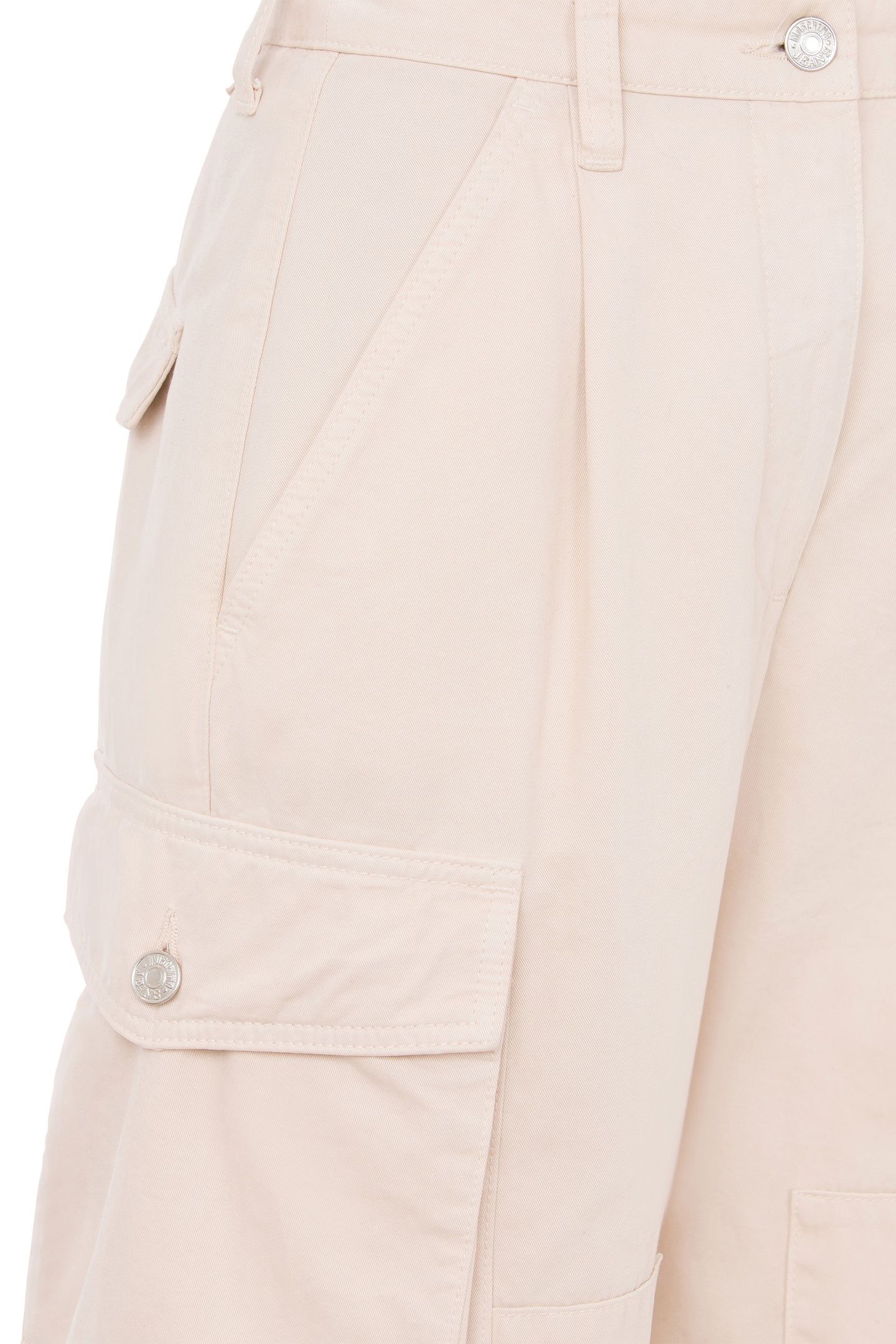GARMENT-DYED GABARDINE CARGO TROUSERS BEIGE 4