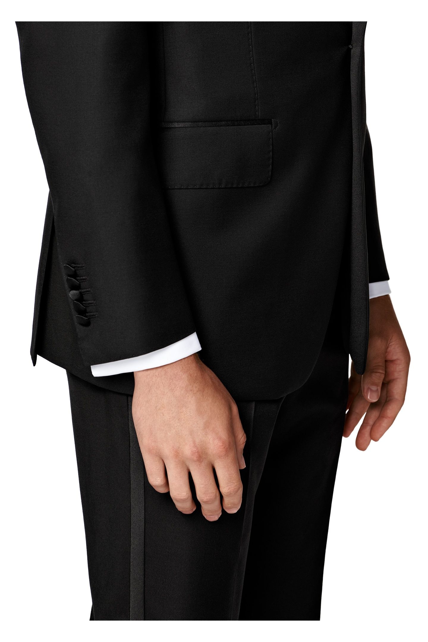 BLACK PURE WOOL S110'S MILANO 5