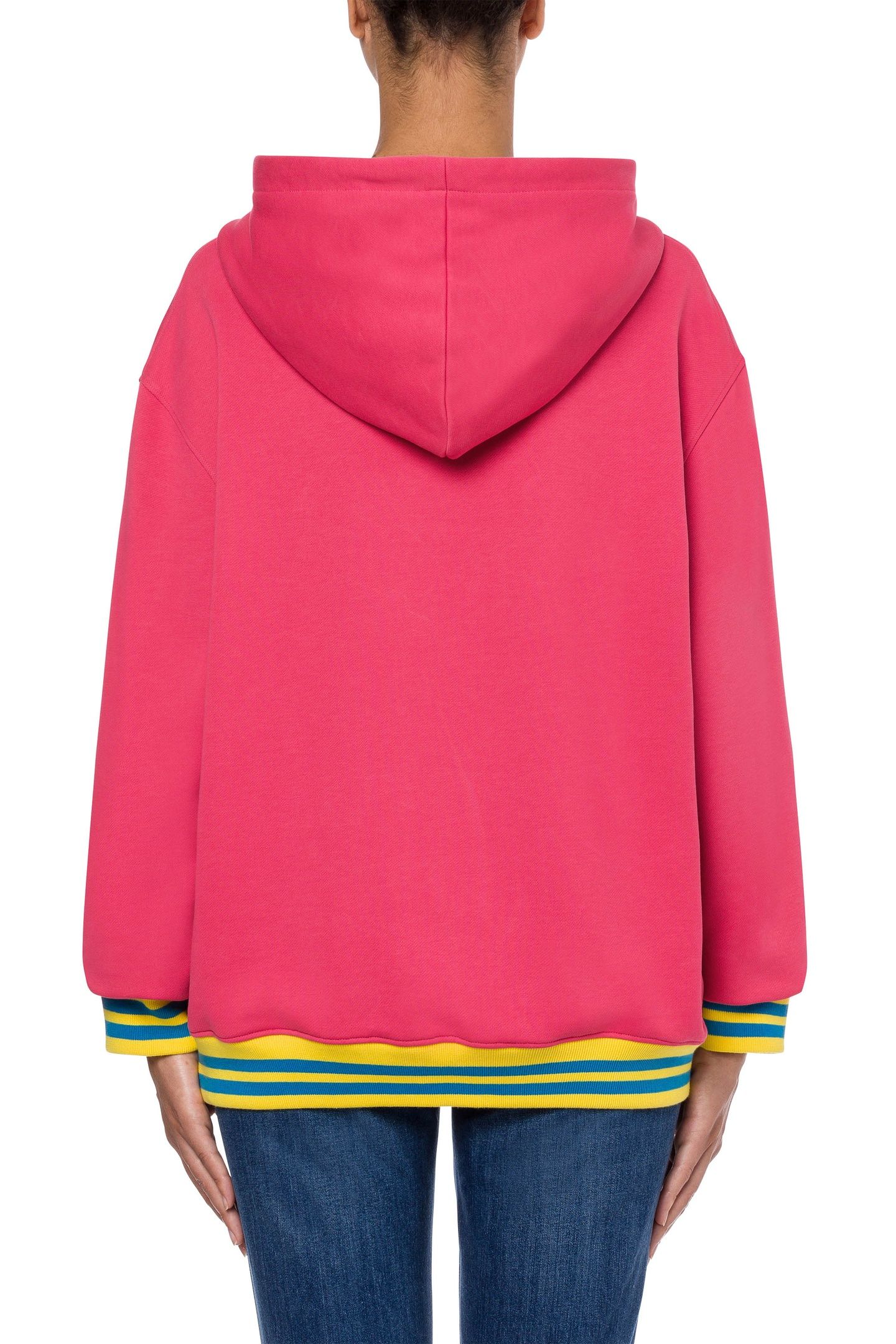VARSITY TEDDY BEAR HOODIE PINK 2