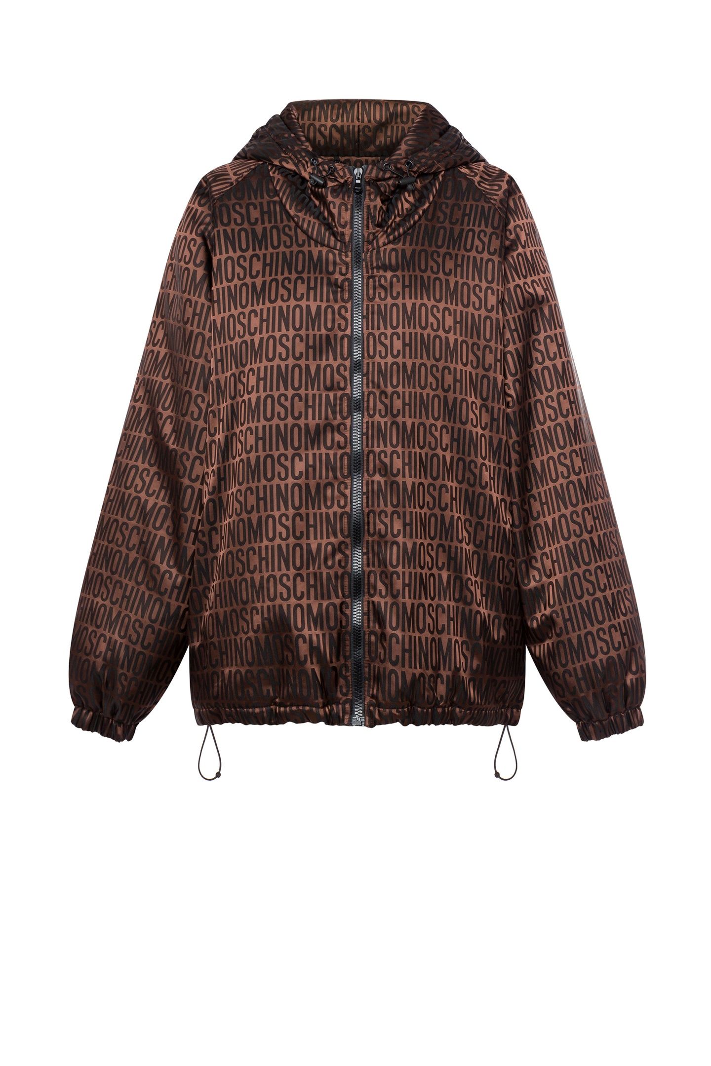 WINDBREAKER PADDED ALLOVER LOGO BROWN 3