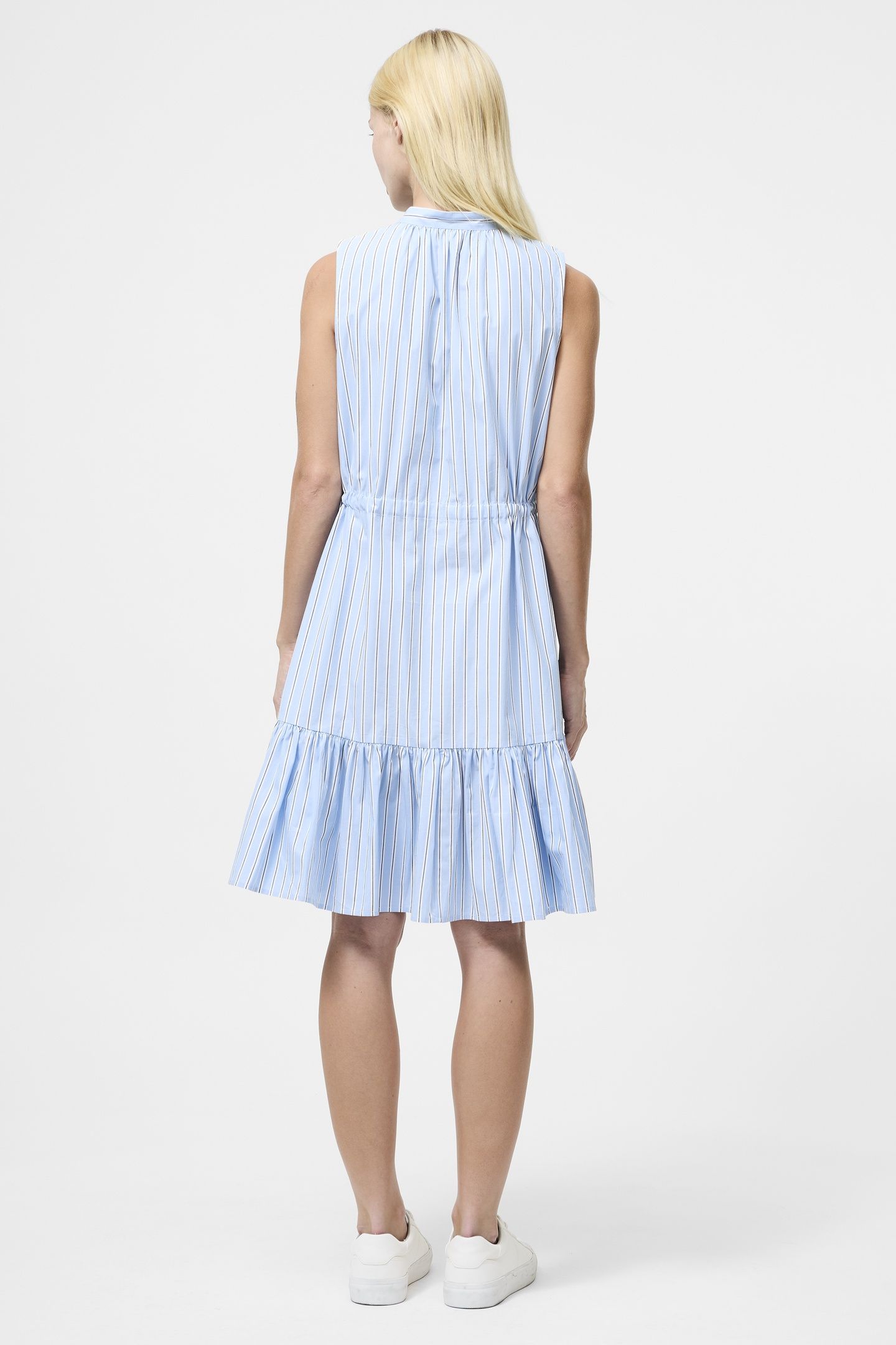 CAMBRIA COTTON STRIPED DRESS ARCTIC BLUE/LINEN WH 3