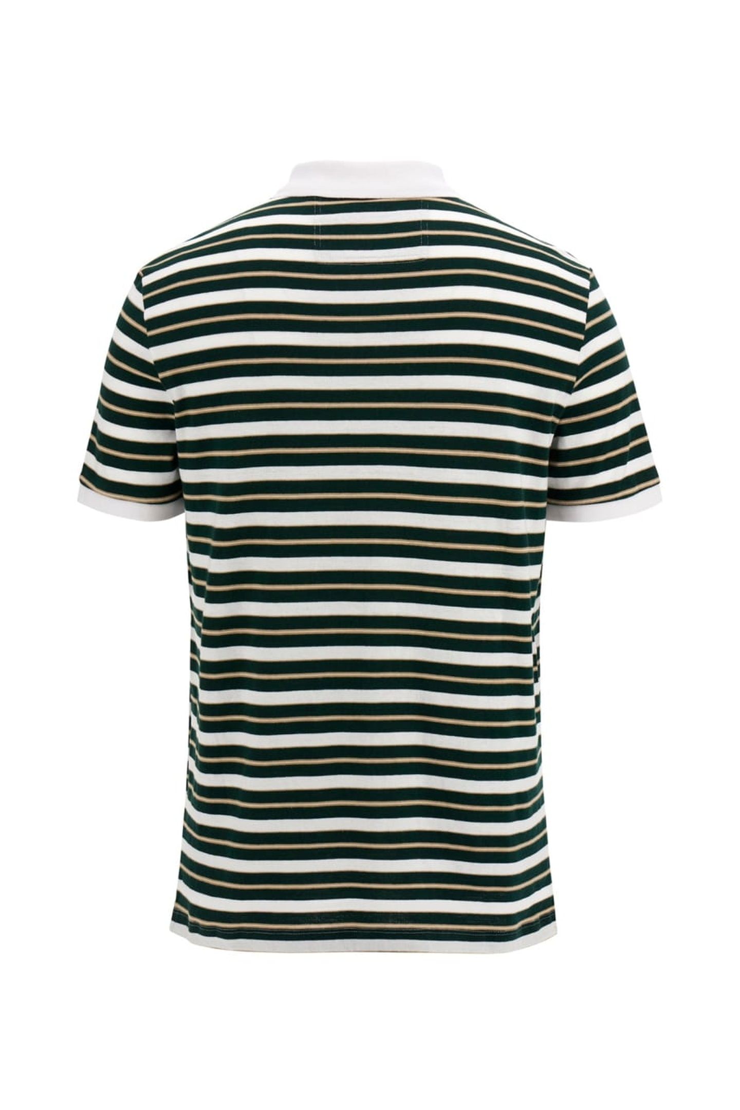 YARN DYE STRIPED SS WHITE / ALPINE STRIP 6