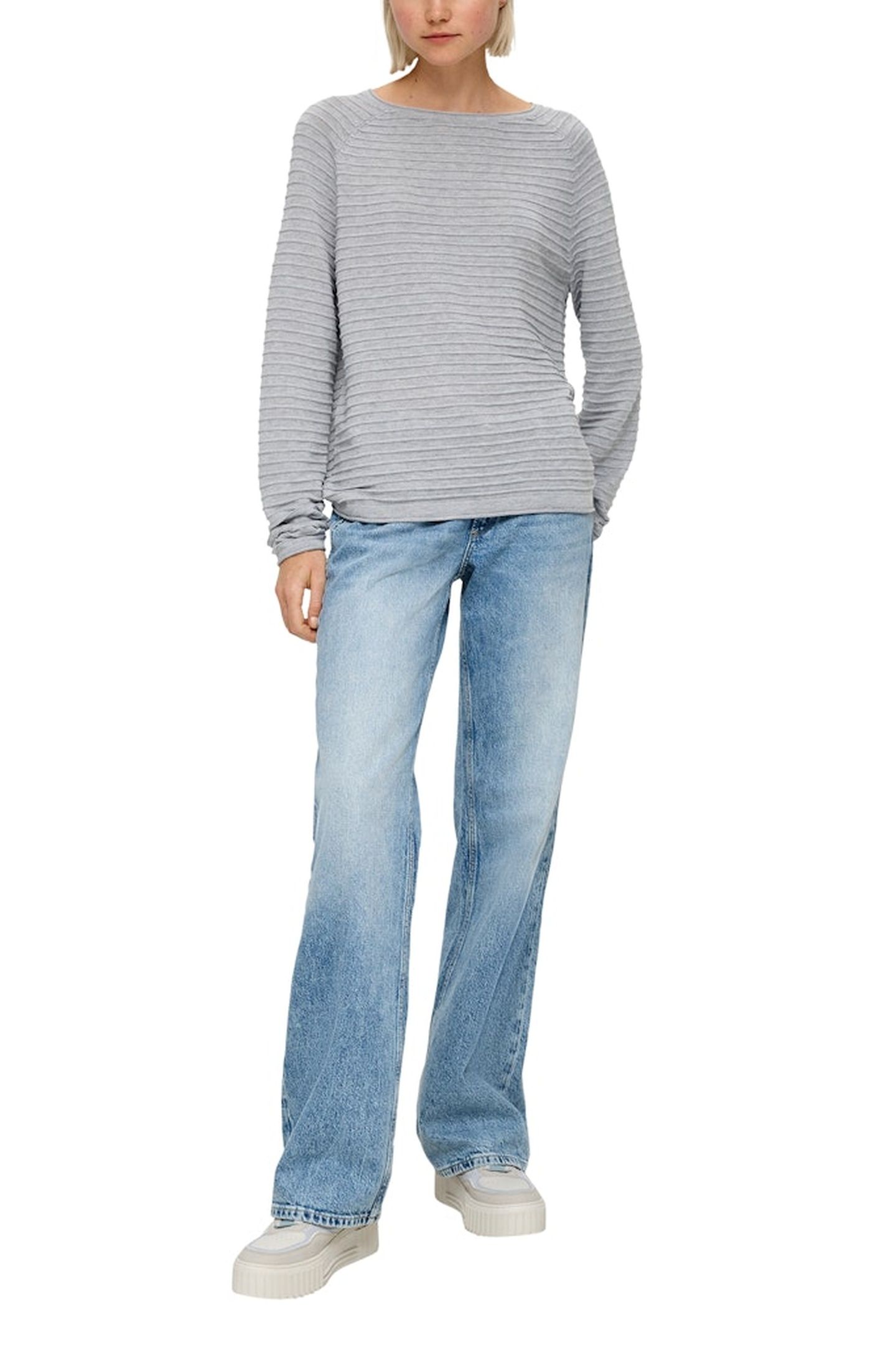 S.OLIVER-QS PULLOVER GREY/BLACK 4